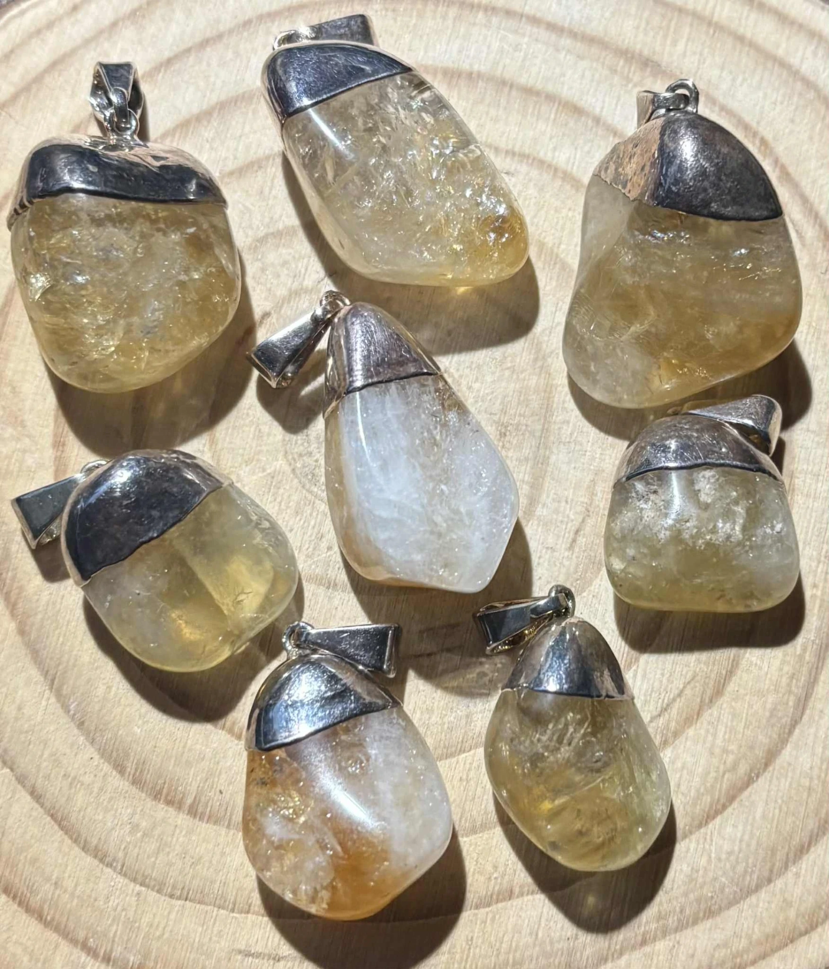 Pendentif Citrine métal