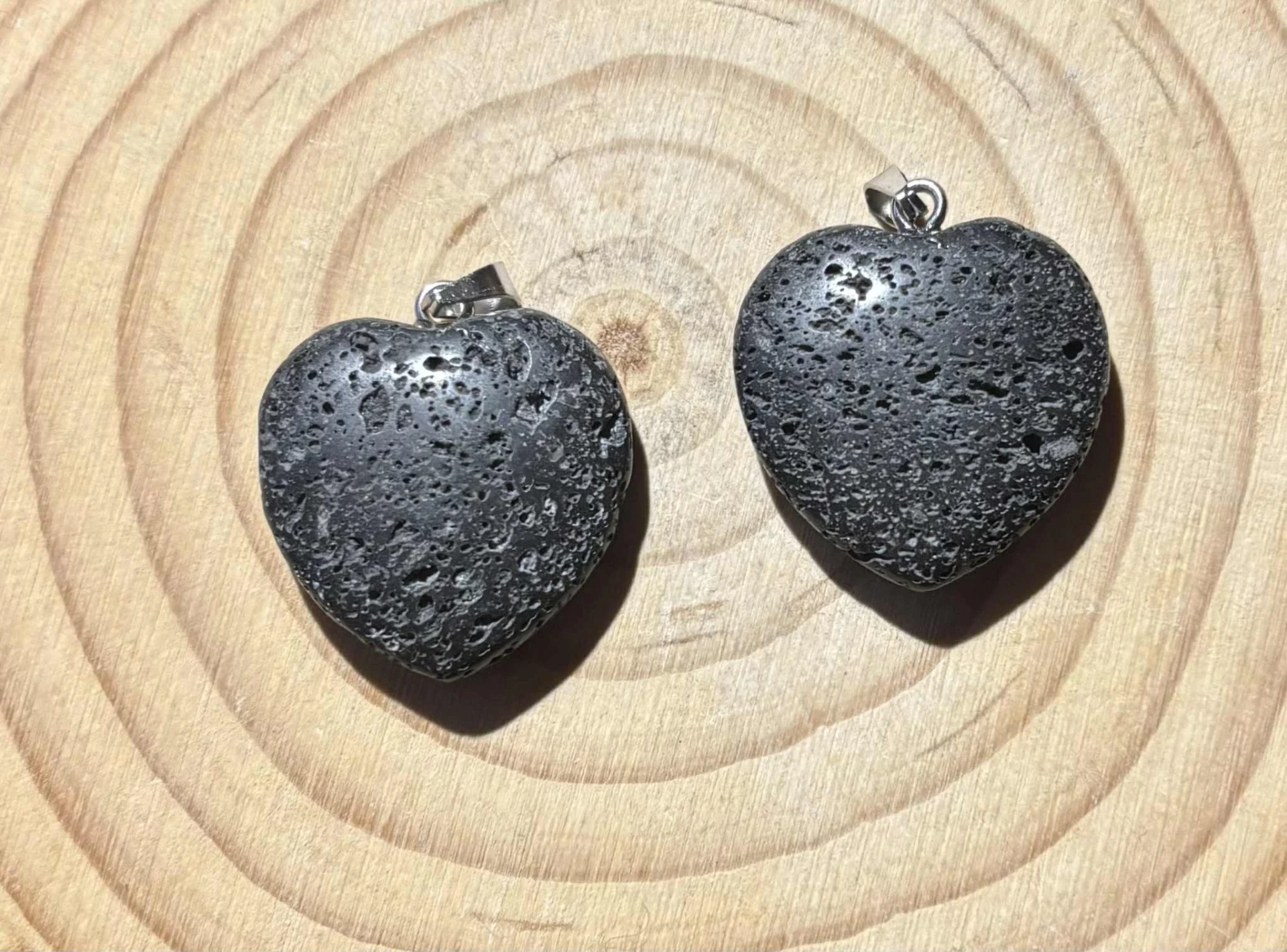 Pendentif Pierre de lave cœur