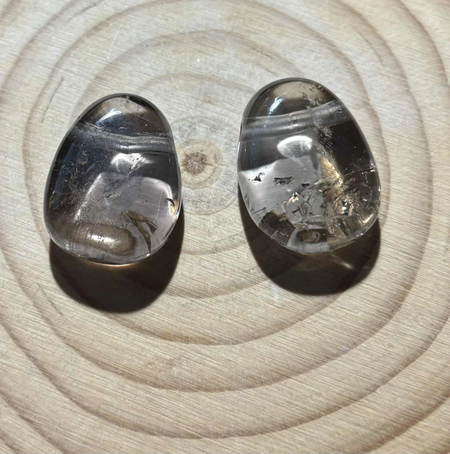 Pendentif Quart fumé percé