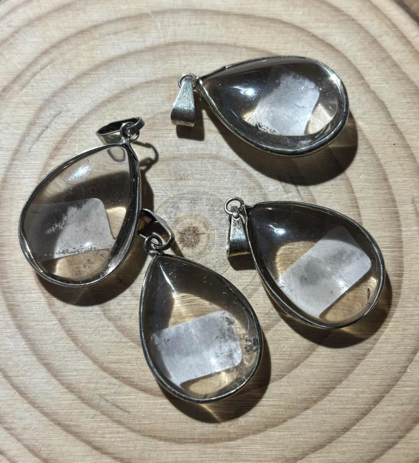 Pendentif Quart fumé goutte