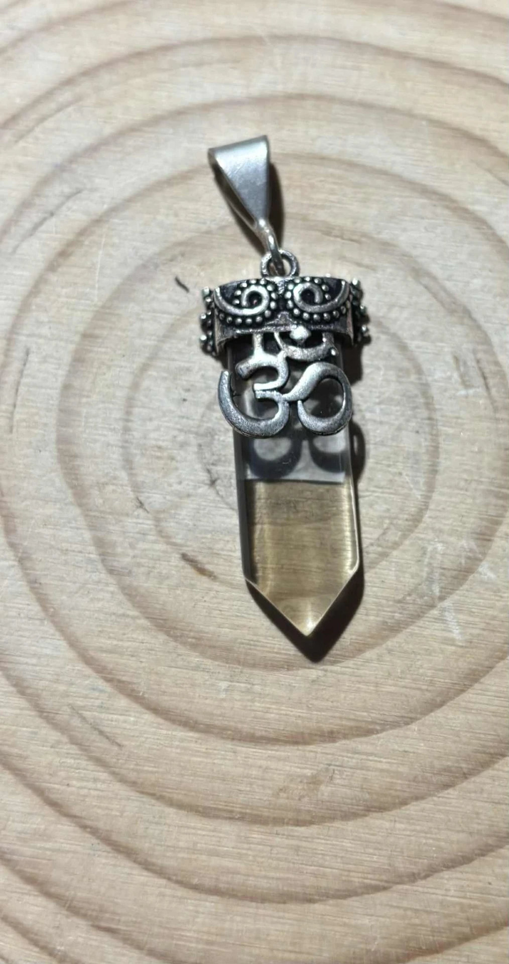Pendentif Quart fumé Ohm