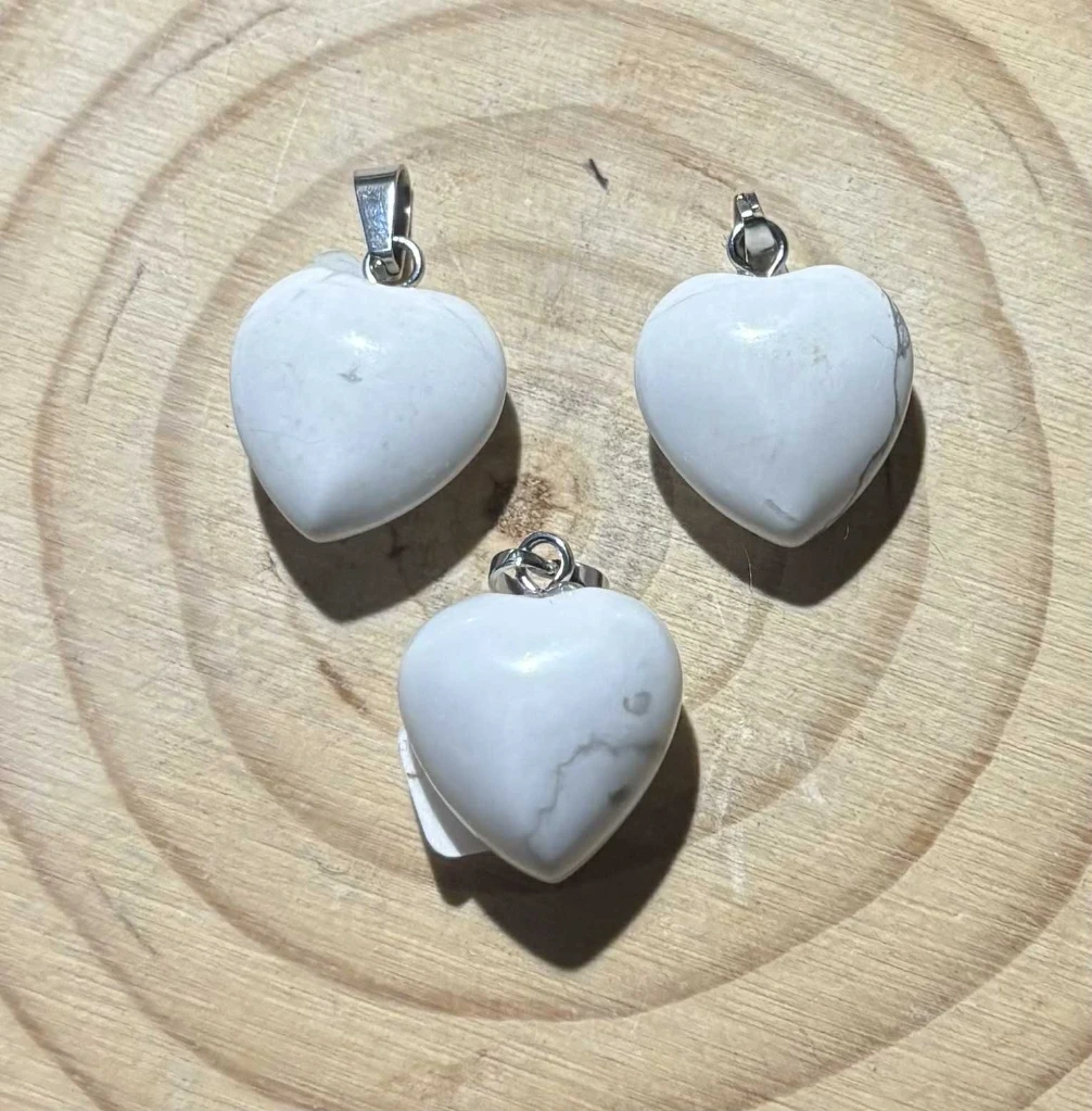 Pendentif Howlite cœur