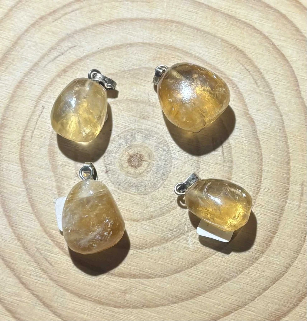 Pendentif Calcite miel