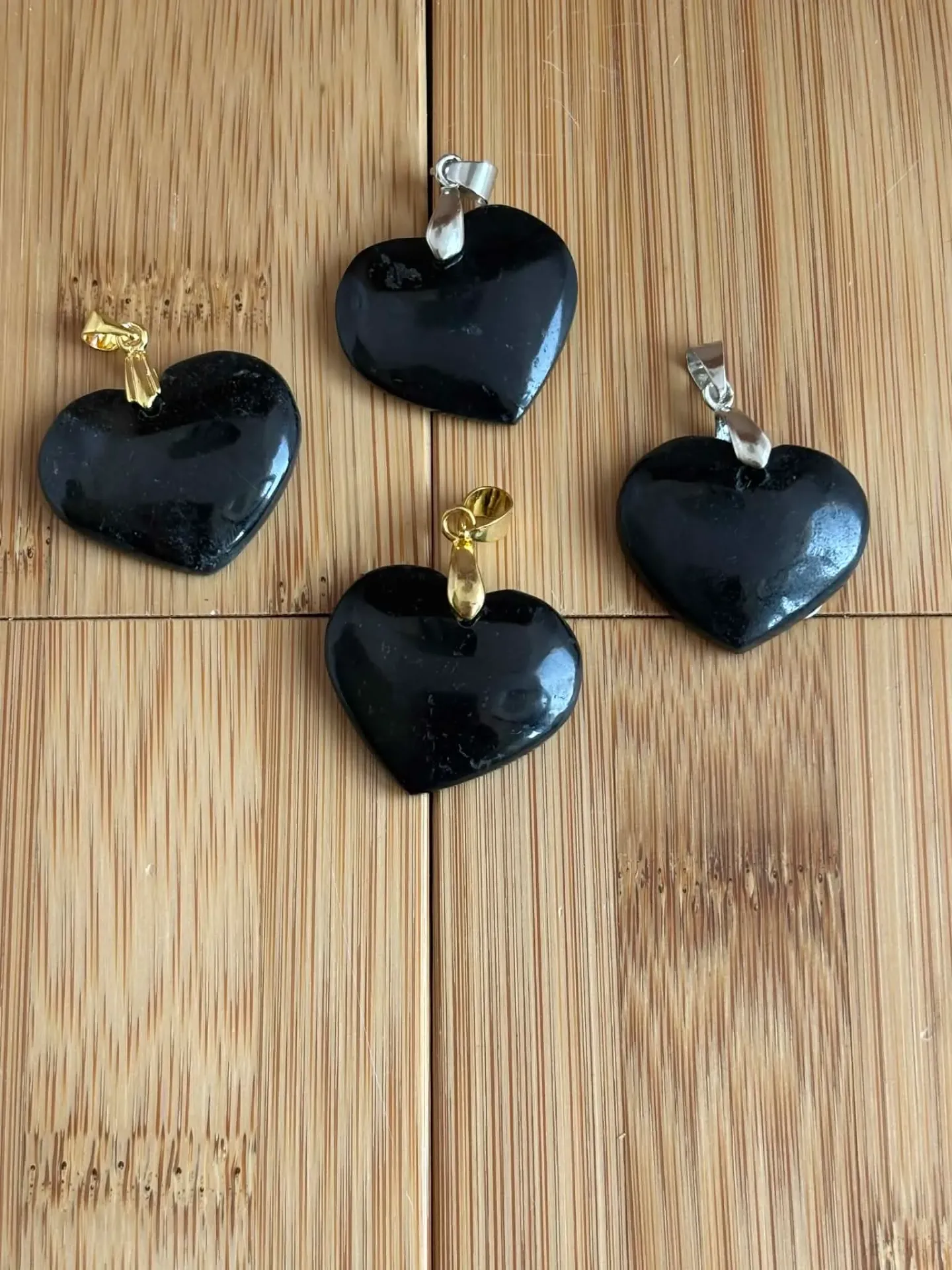 Pendentif Tourmaline noire cœur