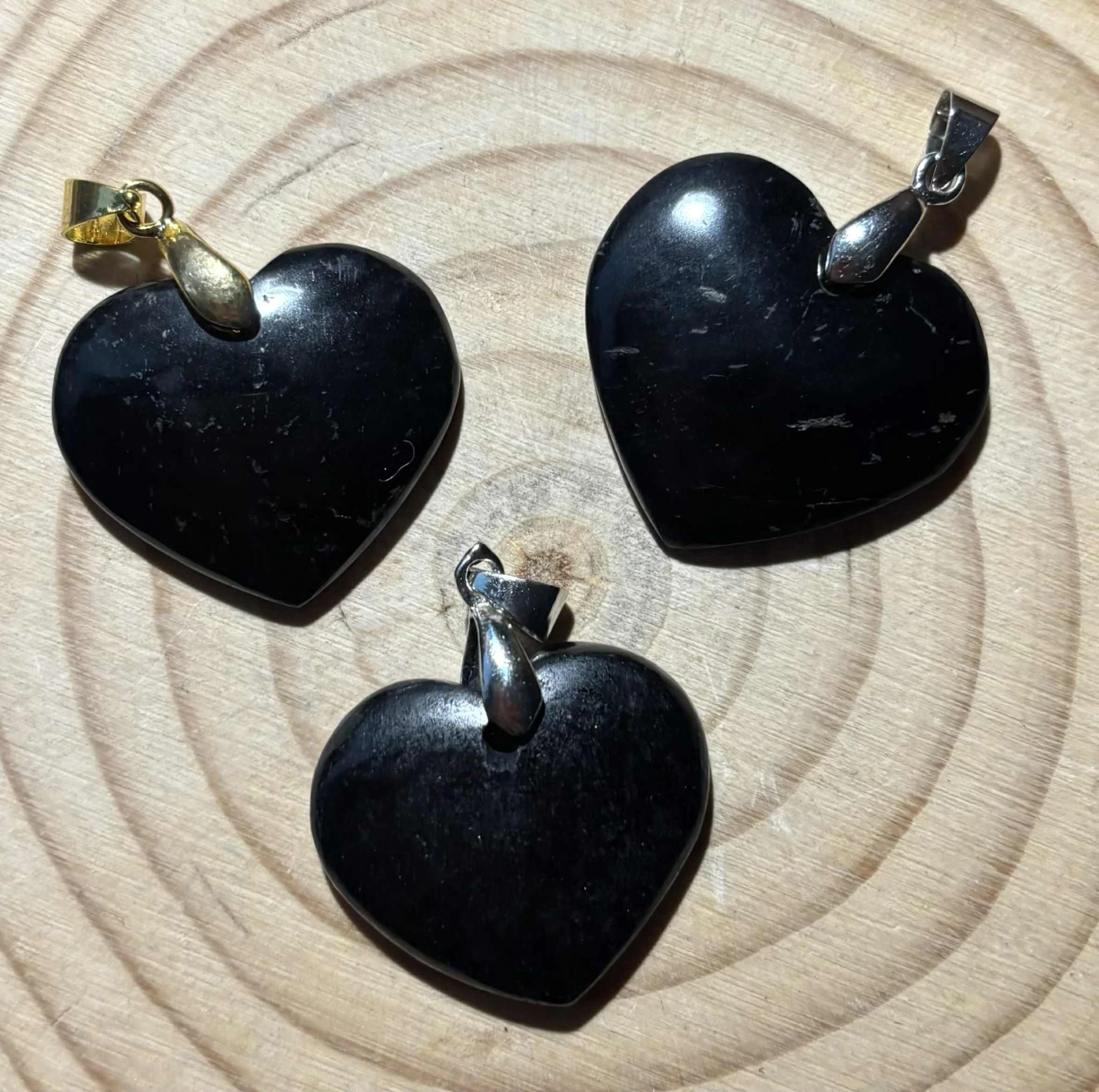 Pendentif Tourmaline noire cœur