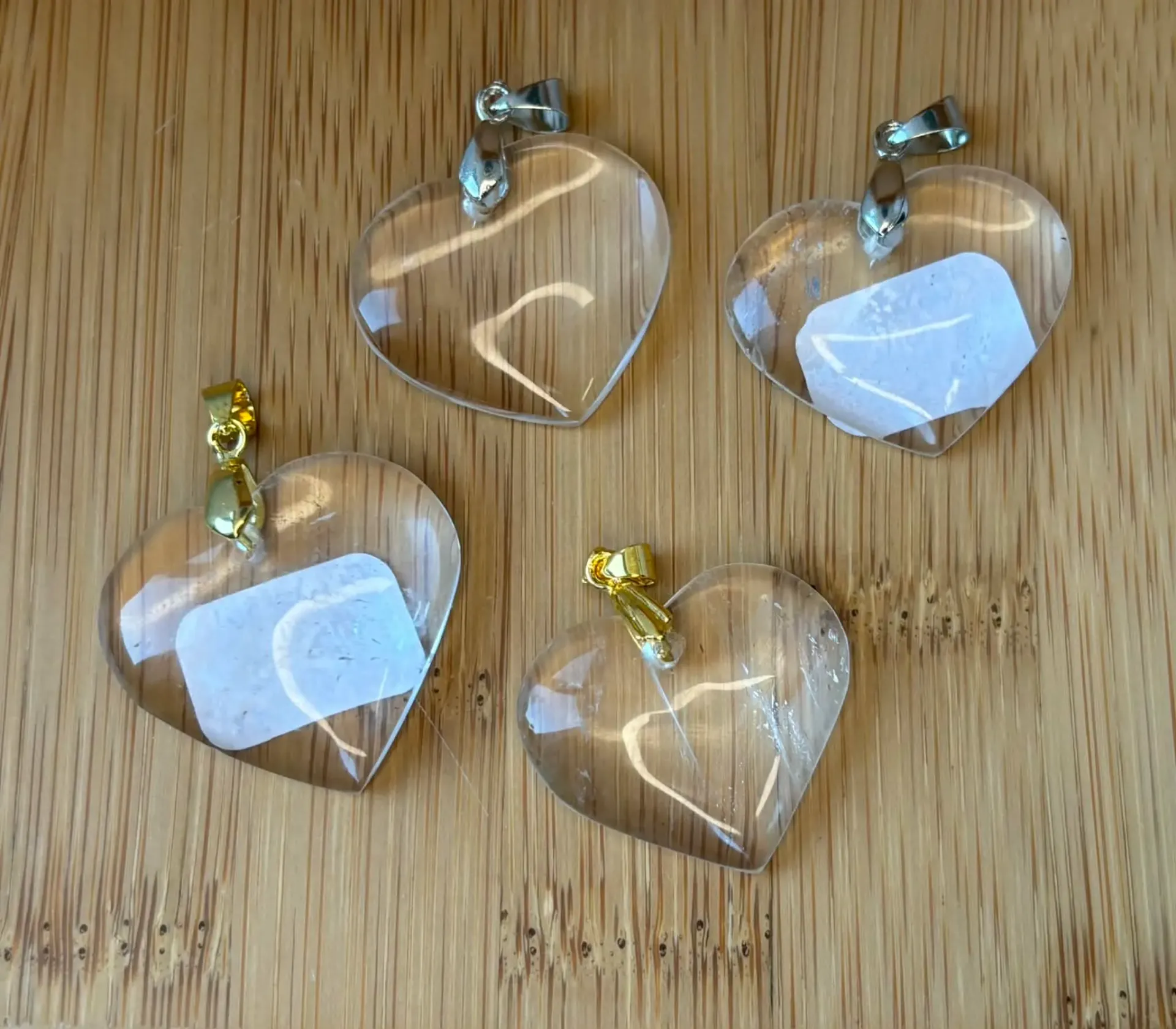 Pendentif Cristal de roche cœur