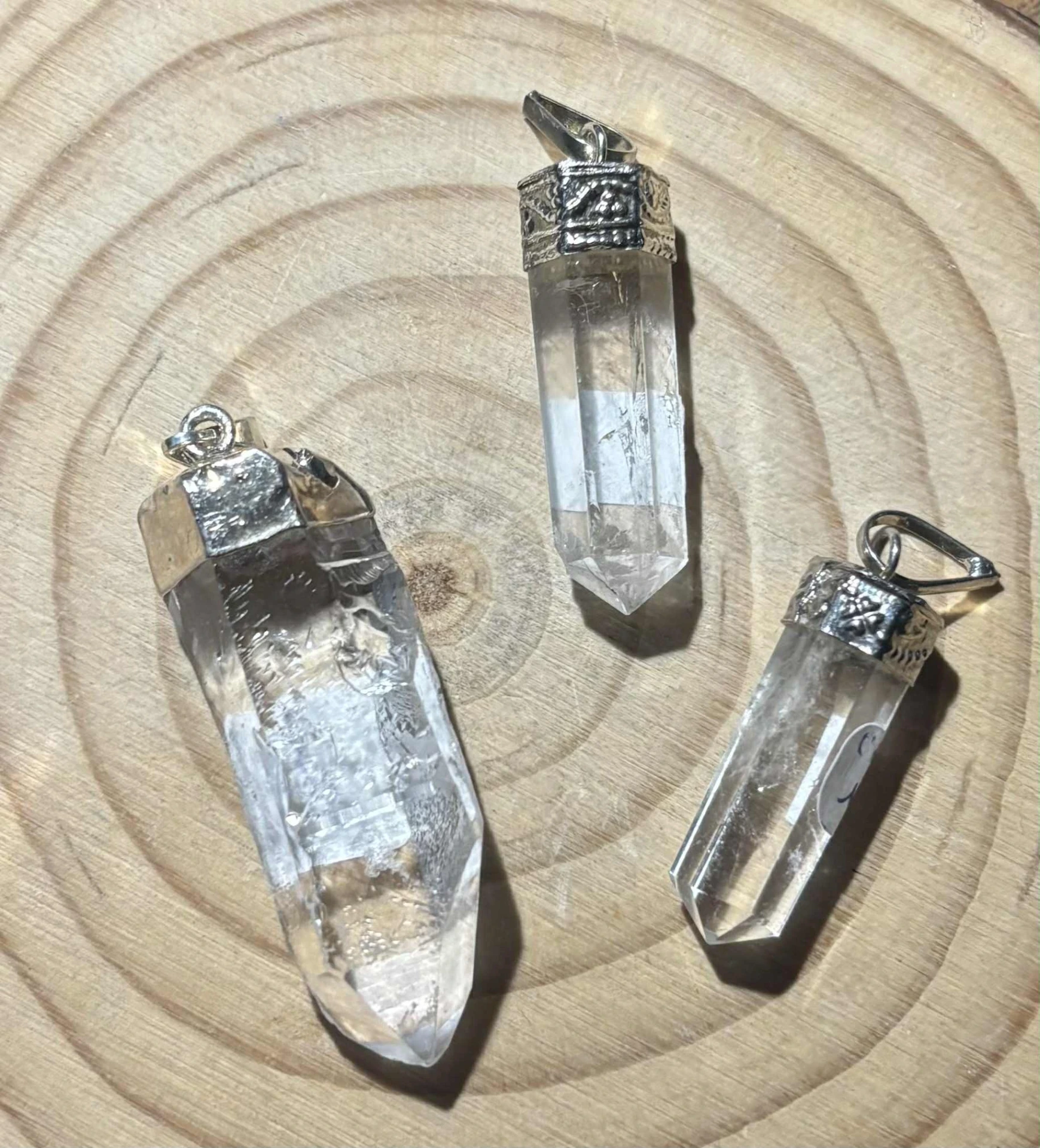 Pendentif Cristal de roche pointe