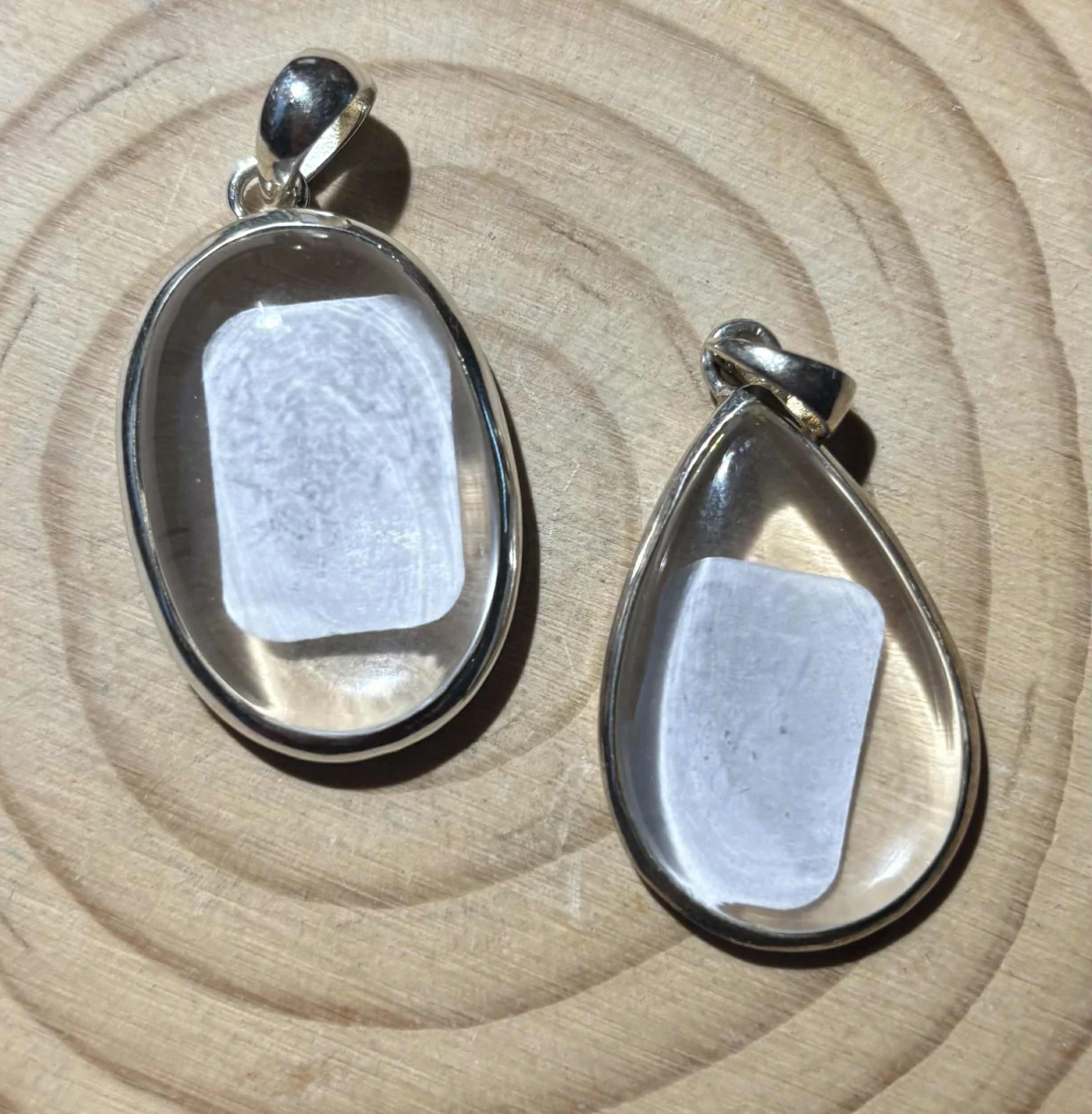 Pendentif Cristal de roche argent