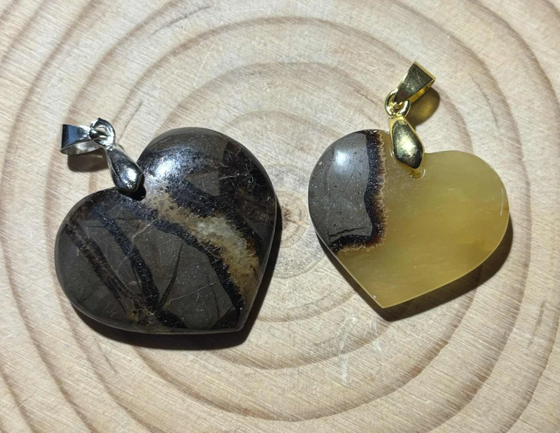 Pendentif Septaria cœur