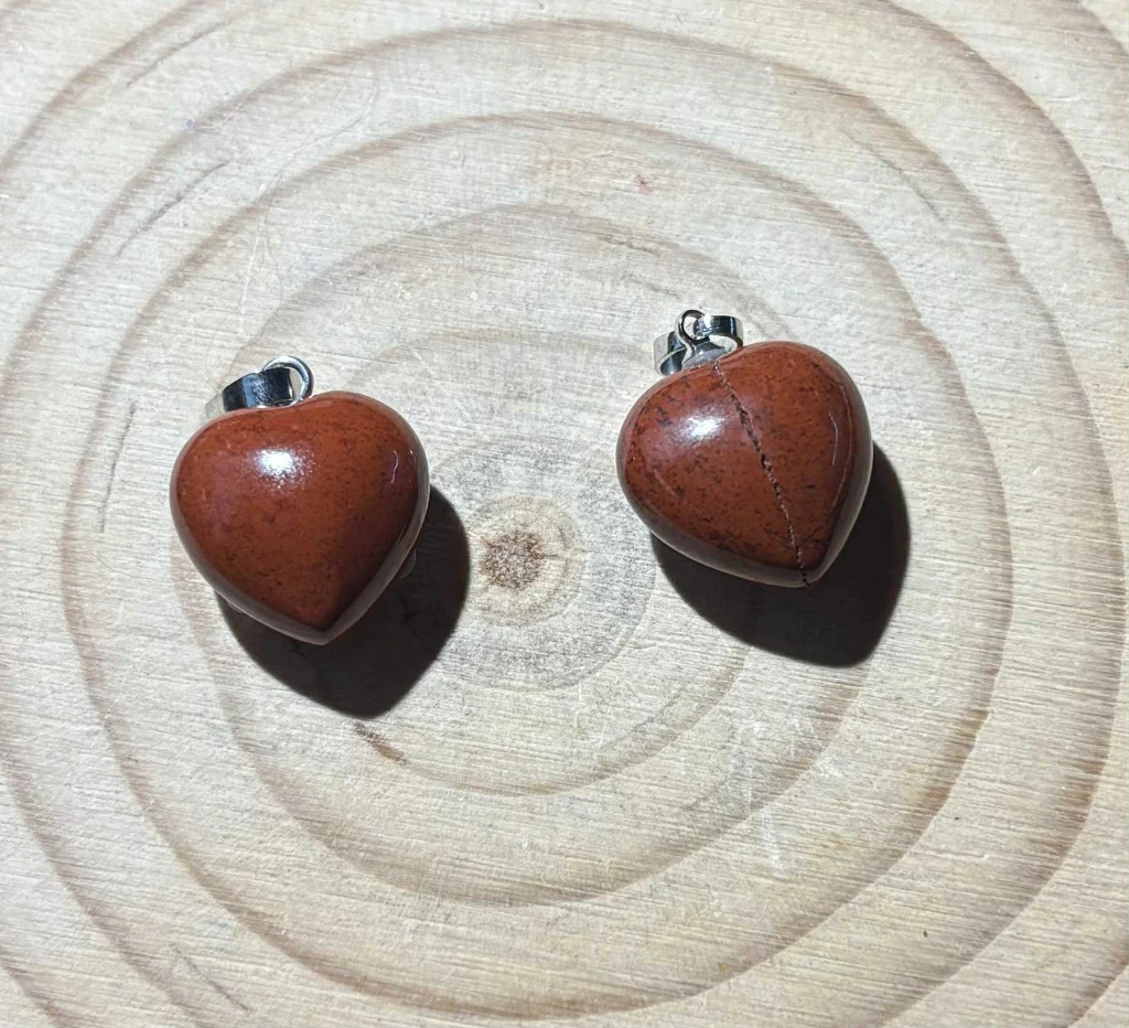 Pendentif Jaspe rouge cœur