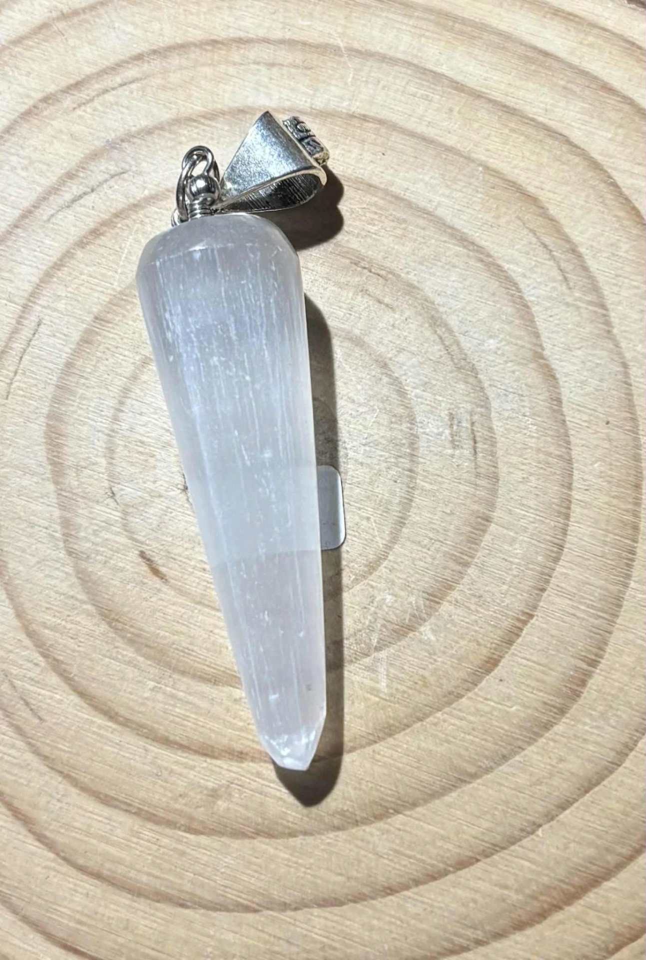 Pendentif Sélénite pointe