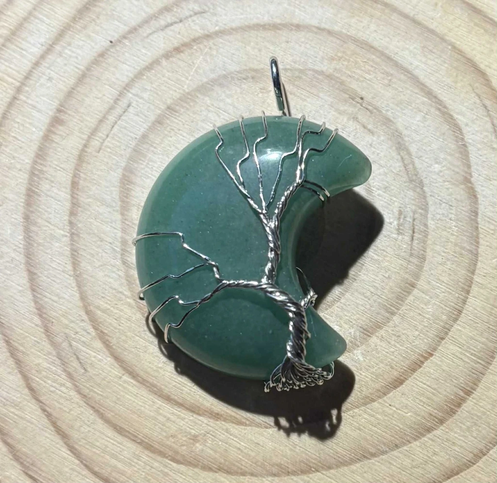 Pendentif Aventurine verte arbre de vie