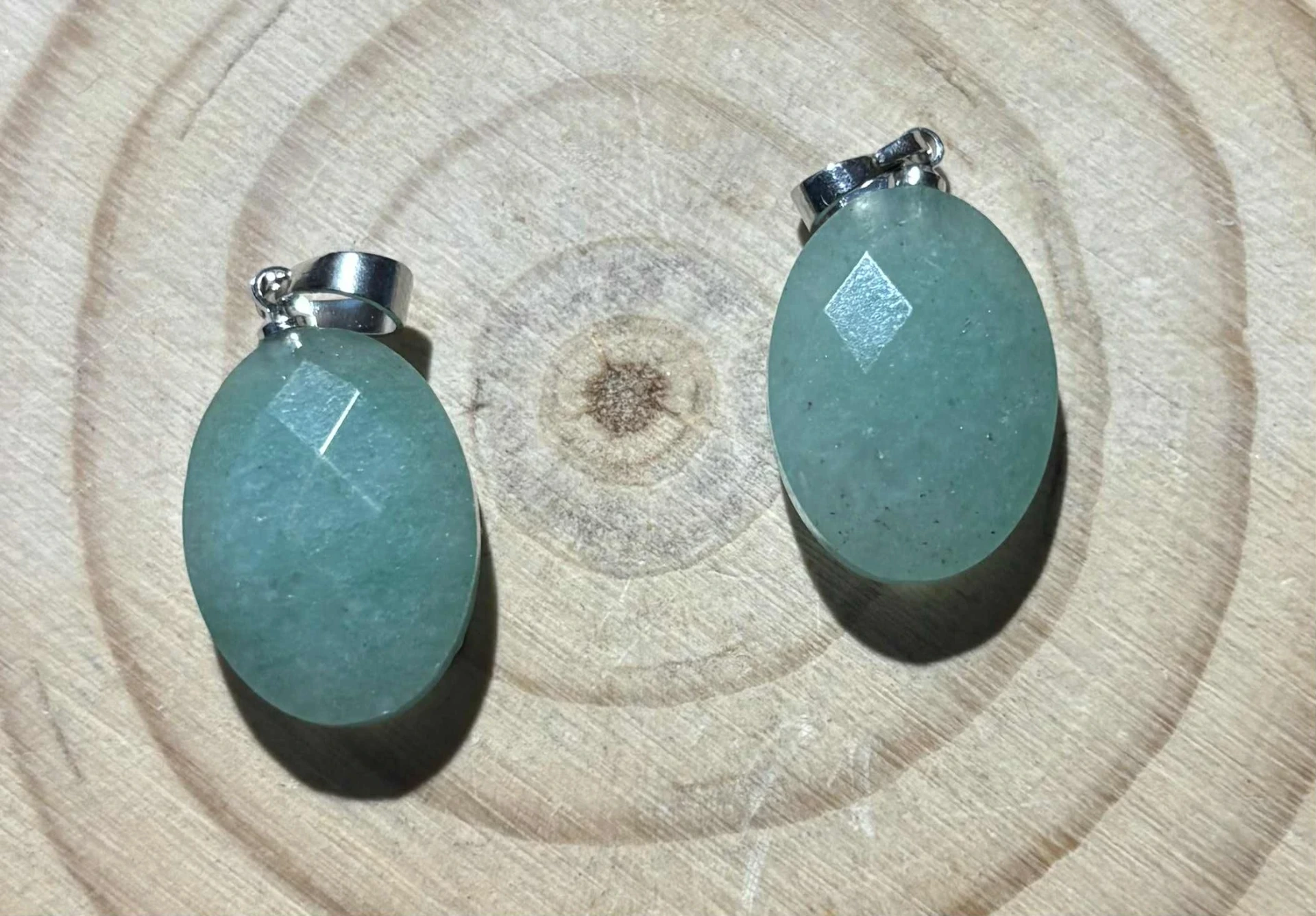 Pendentif Aventurine verte facettes