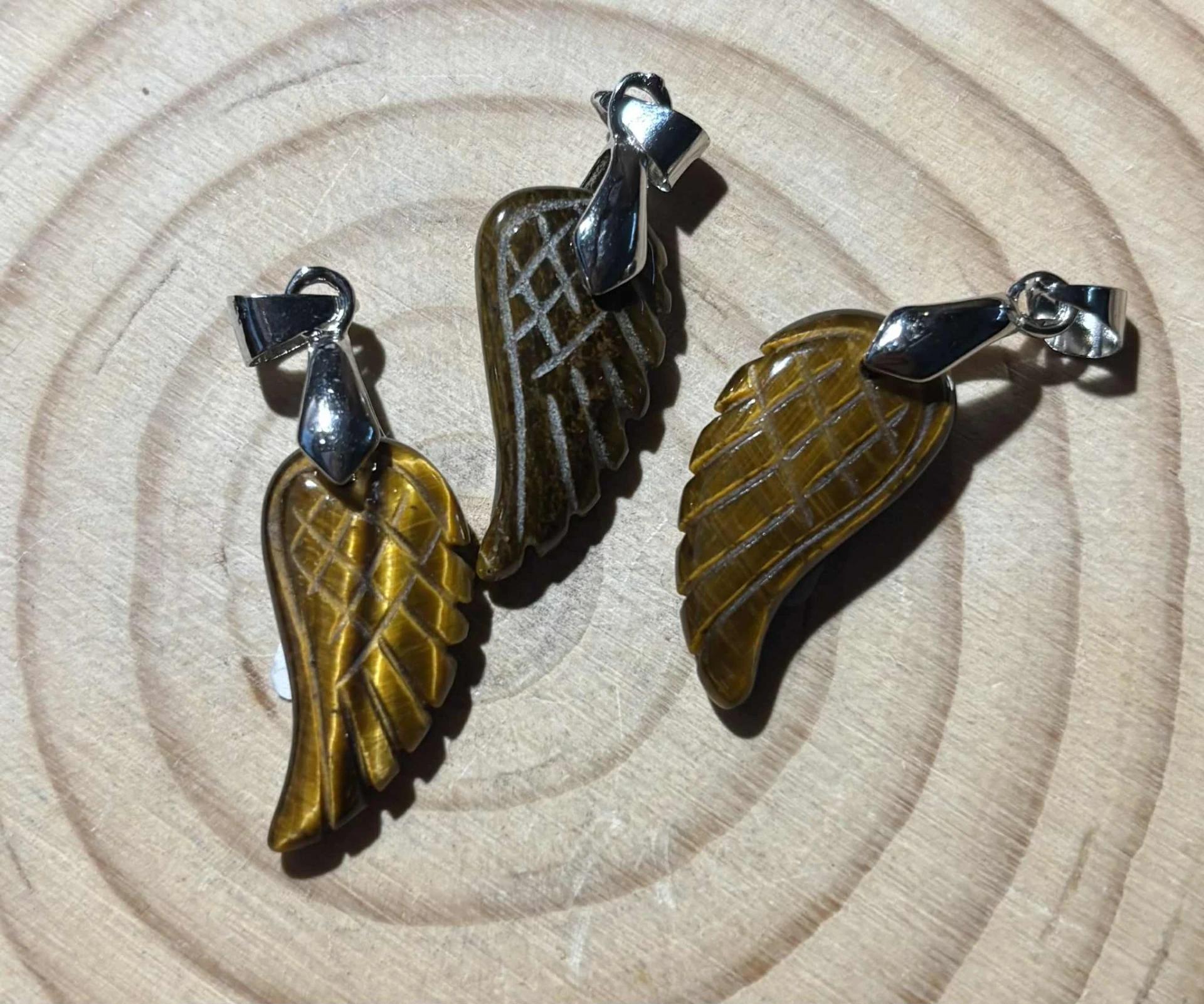 Pendentif Œil de tigre aile