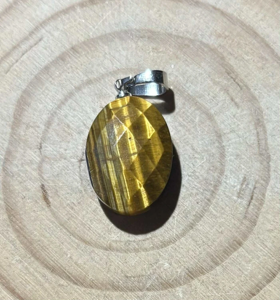 Pendentif Œil de tigre facette