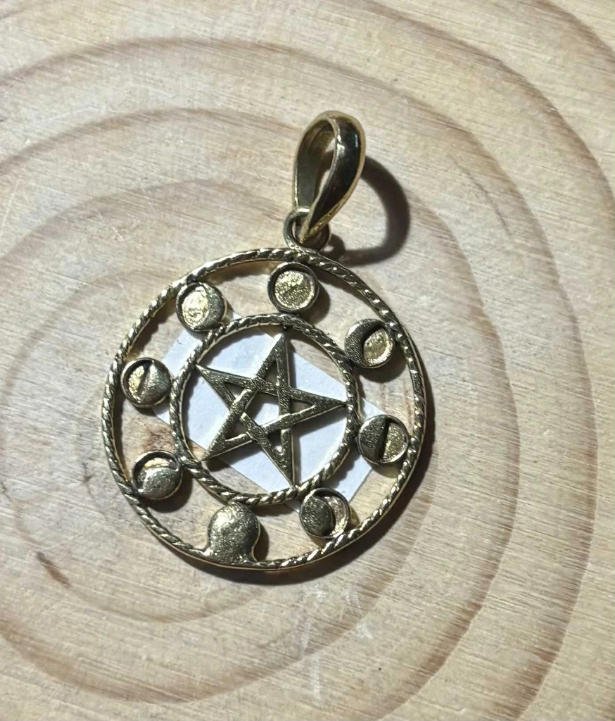 Pendentif Pentacle & Phases de la lune