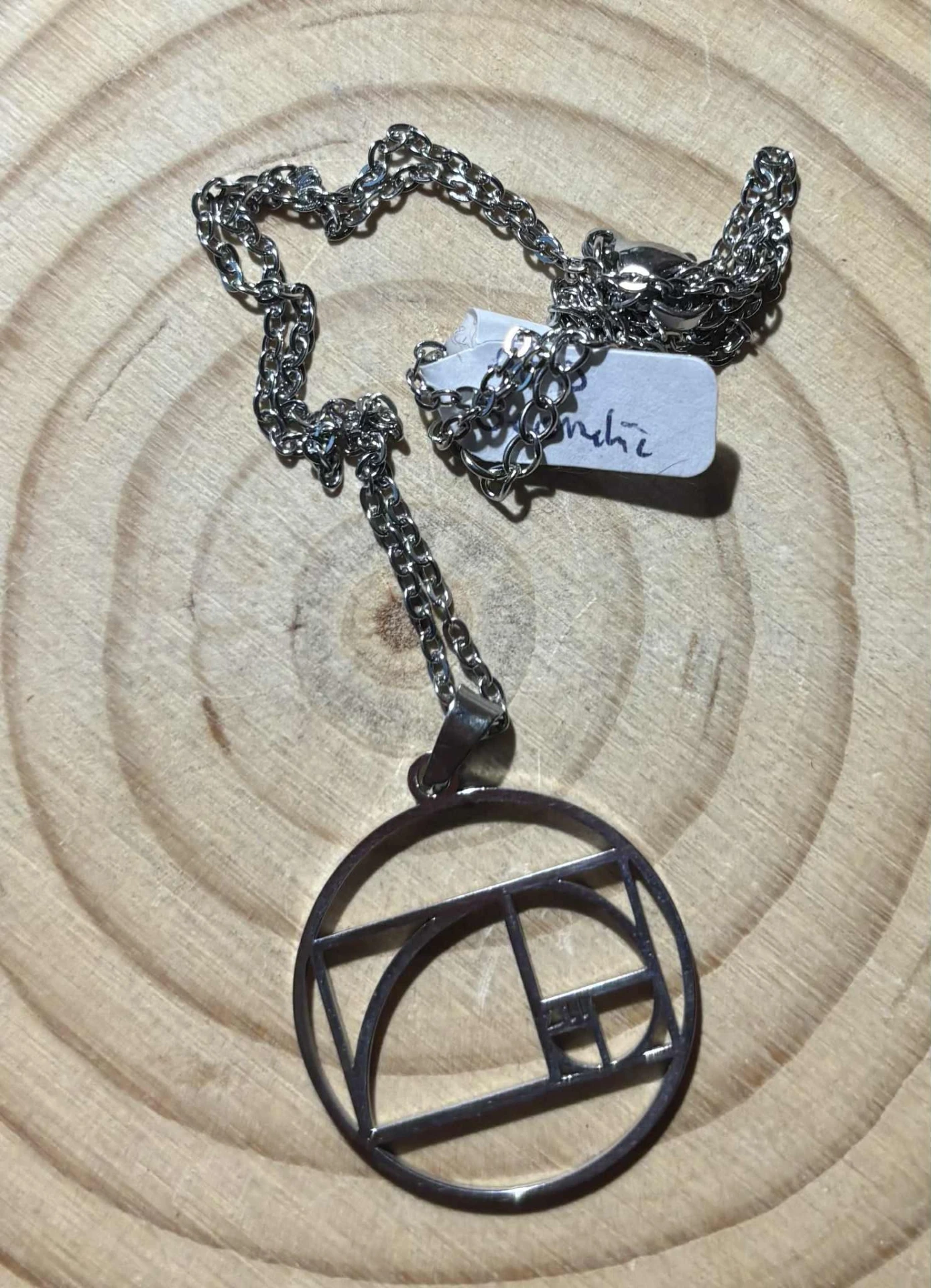 Pendentif Nombre d'or avec chaîne