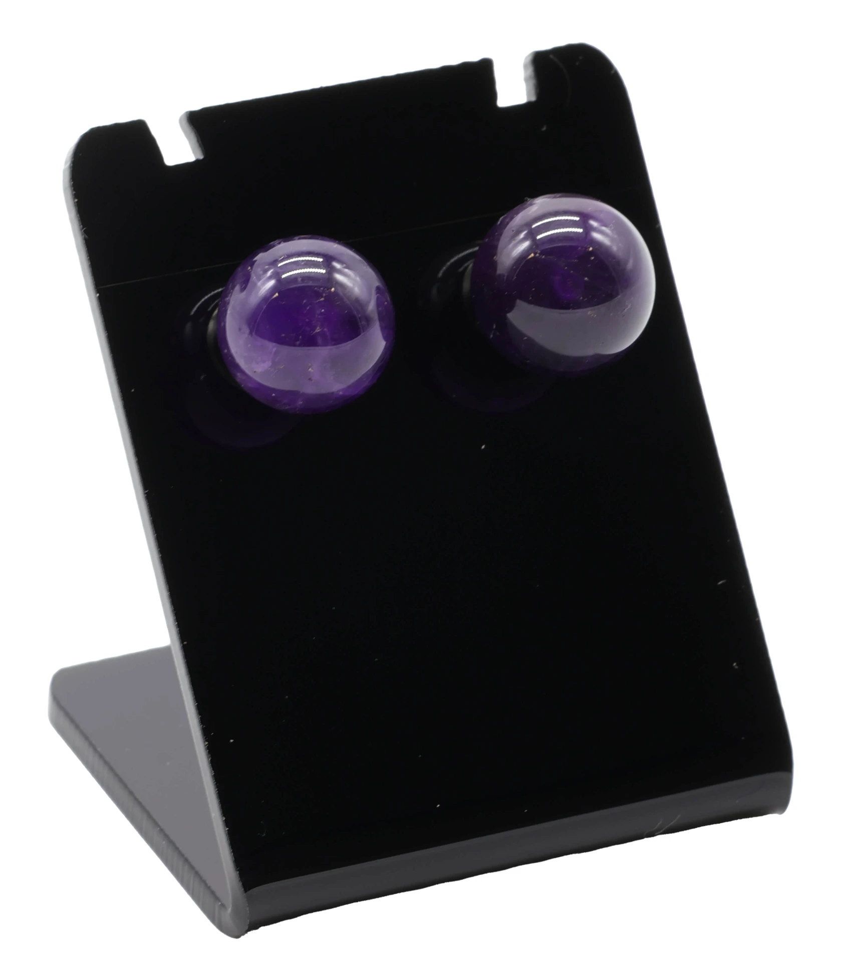 Boucle d'oreille améthyste 10mm