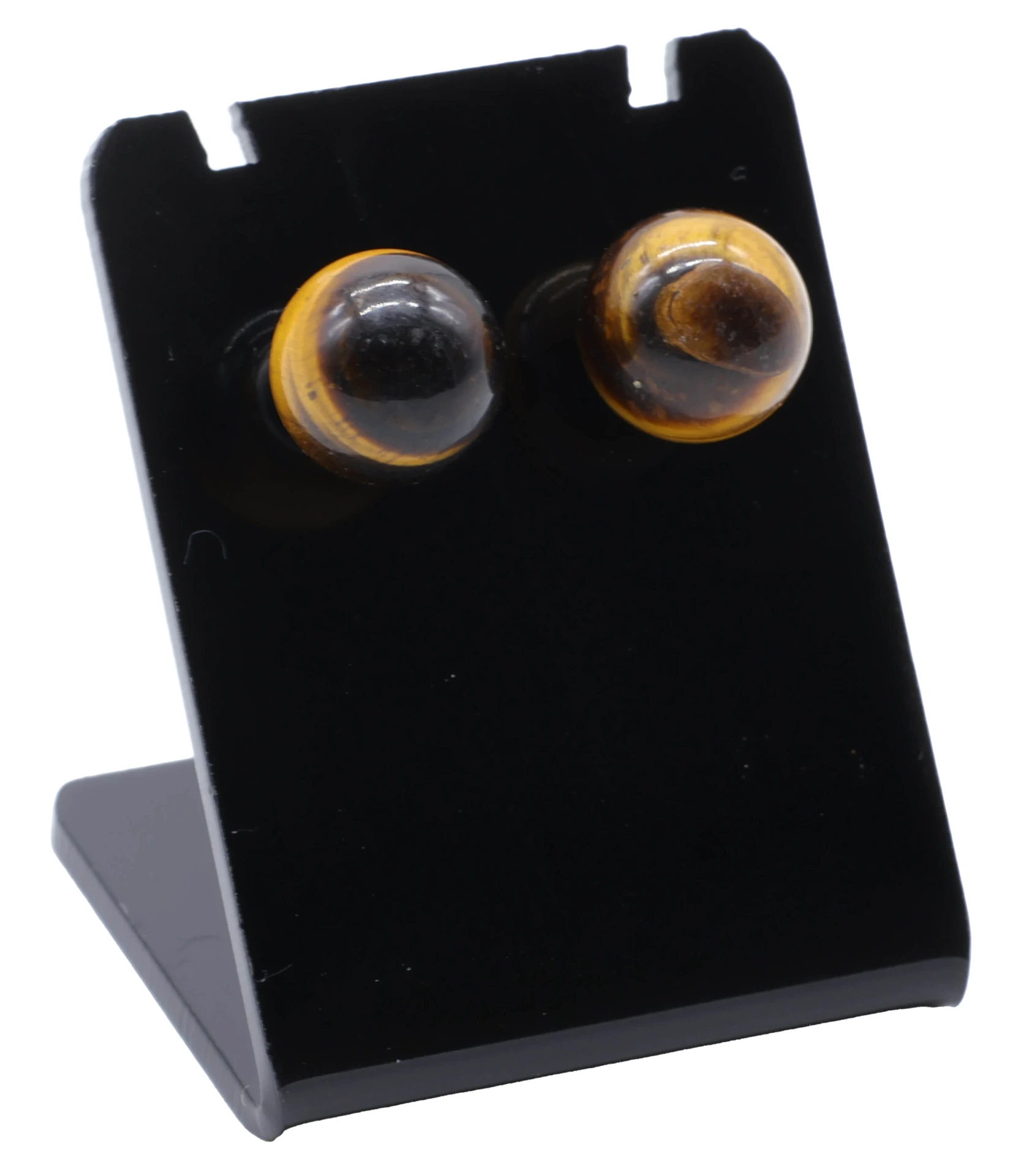 Boucles d'oreilles Œil de tigre Perle 10mm