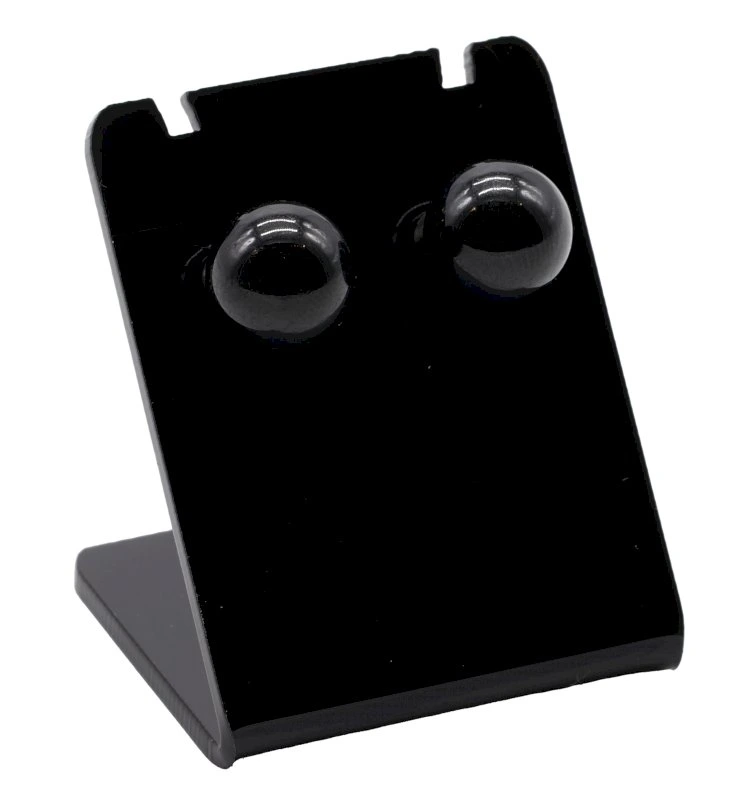 Boucles d'oreilles Tourmaline Noire Perle 10mm