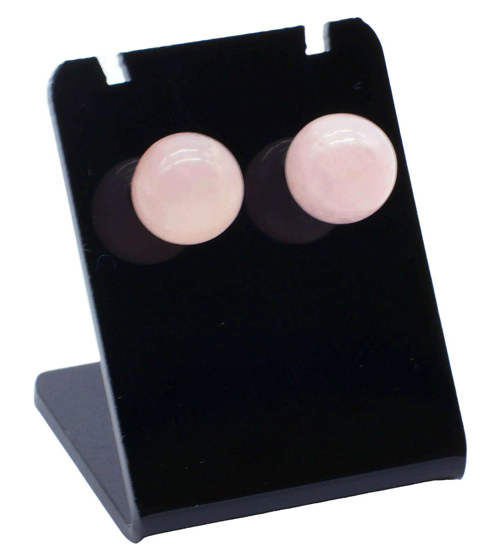 Boucles d'oreilles Quartz rose Perle 10mm