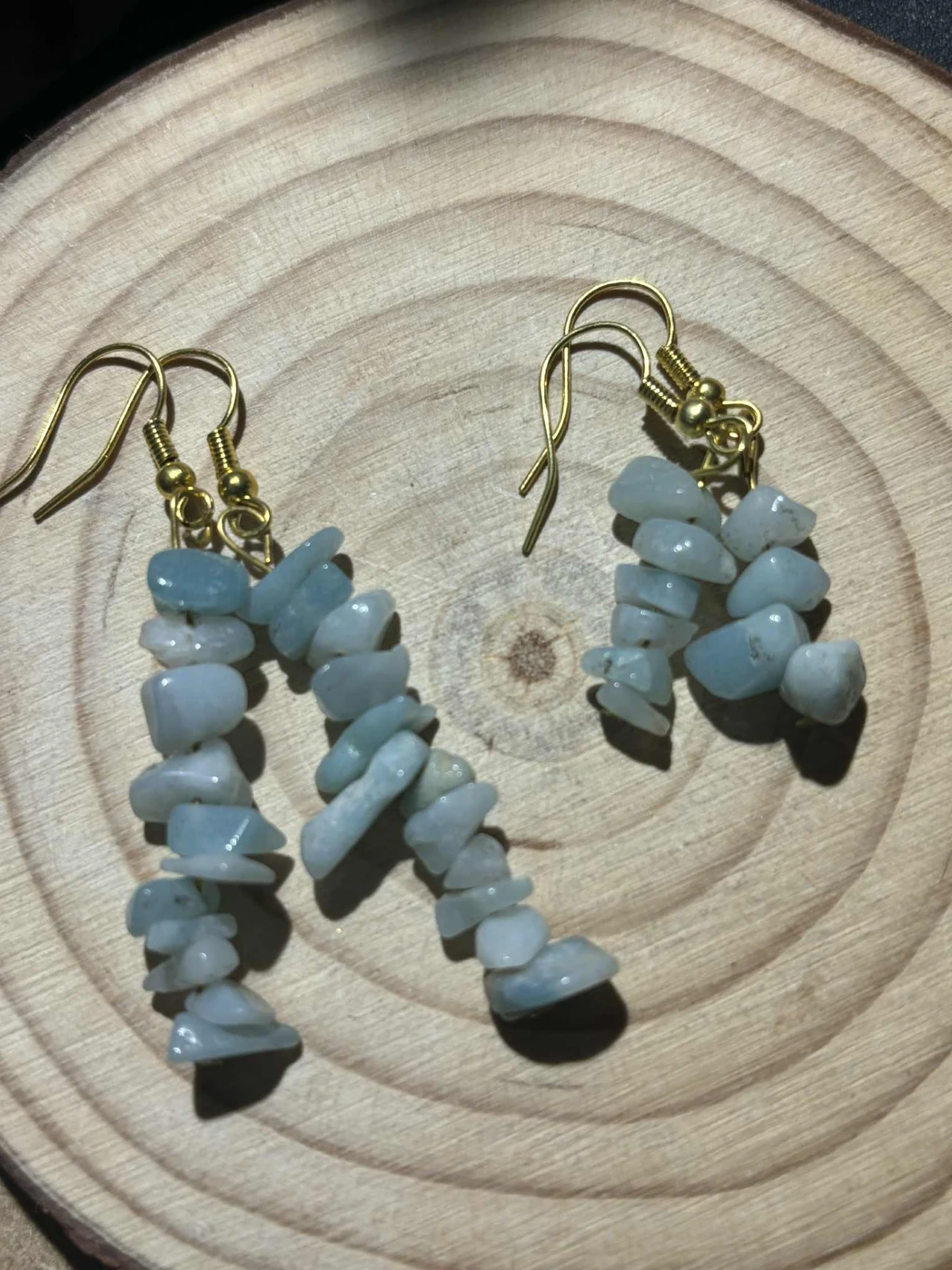 Boucle d'oreille baroque Amazonite
