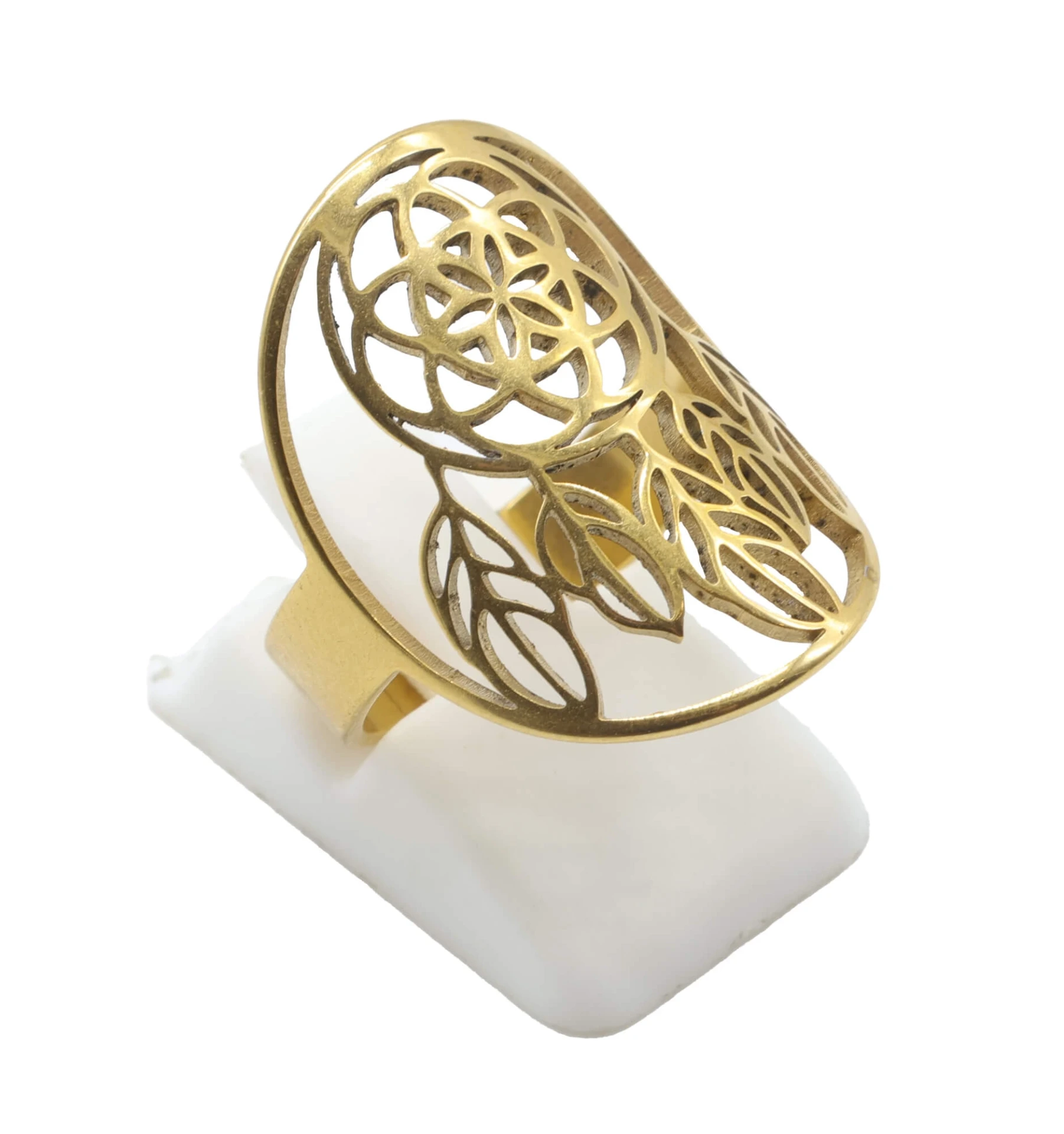 Bague Attrape-rêves Inox doré