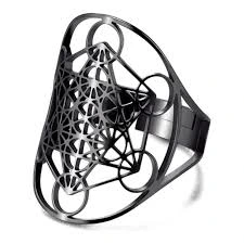 Bague Inox Métatron noire