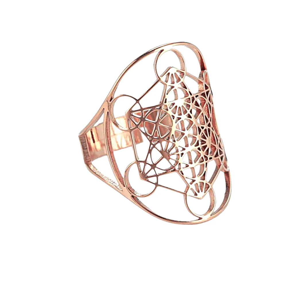Bague Inox Métatron or rose