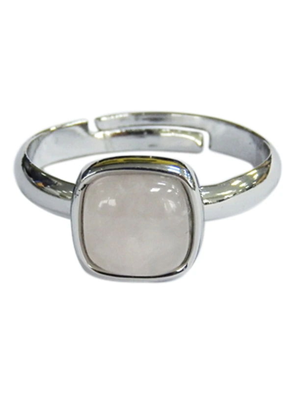 Bague Quartz Rose Carrée
