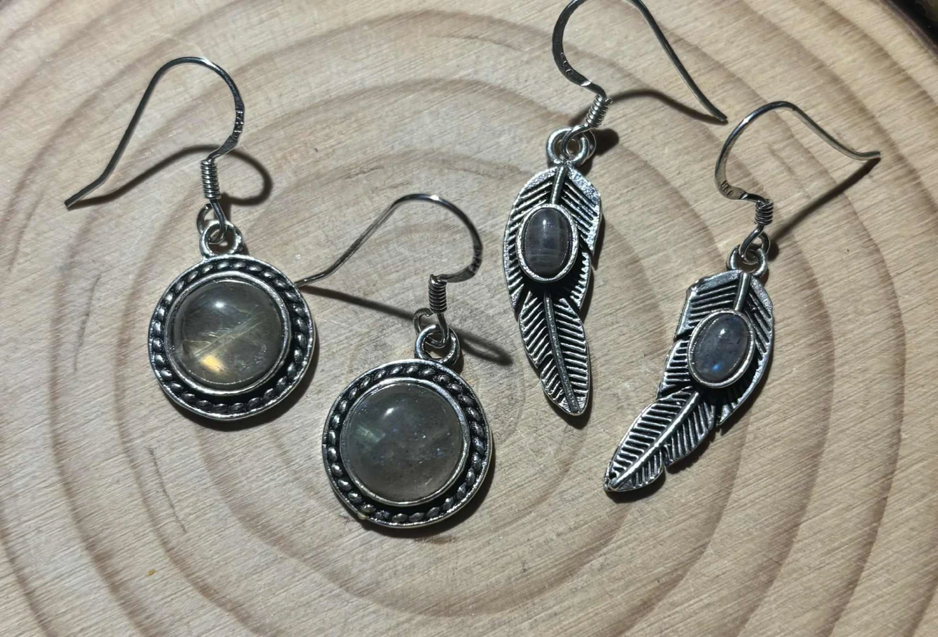 Boucle d'oreille Labradorite
