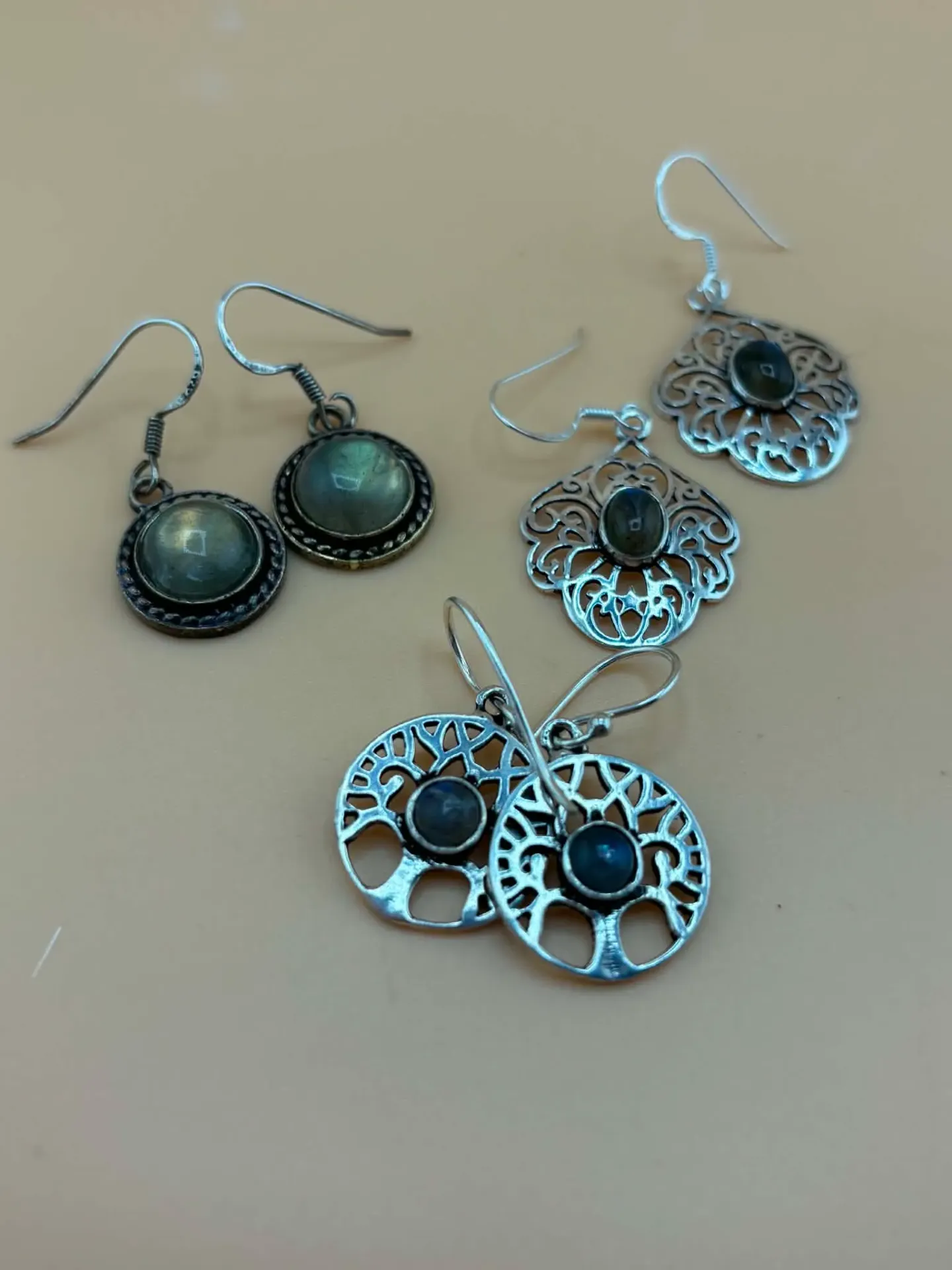 Boucles d'oreilles Labradorite