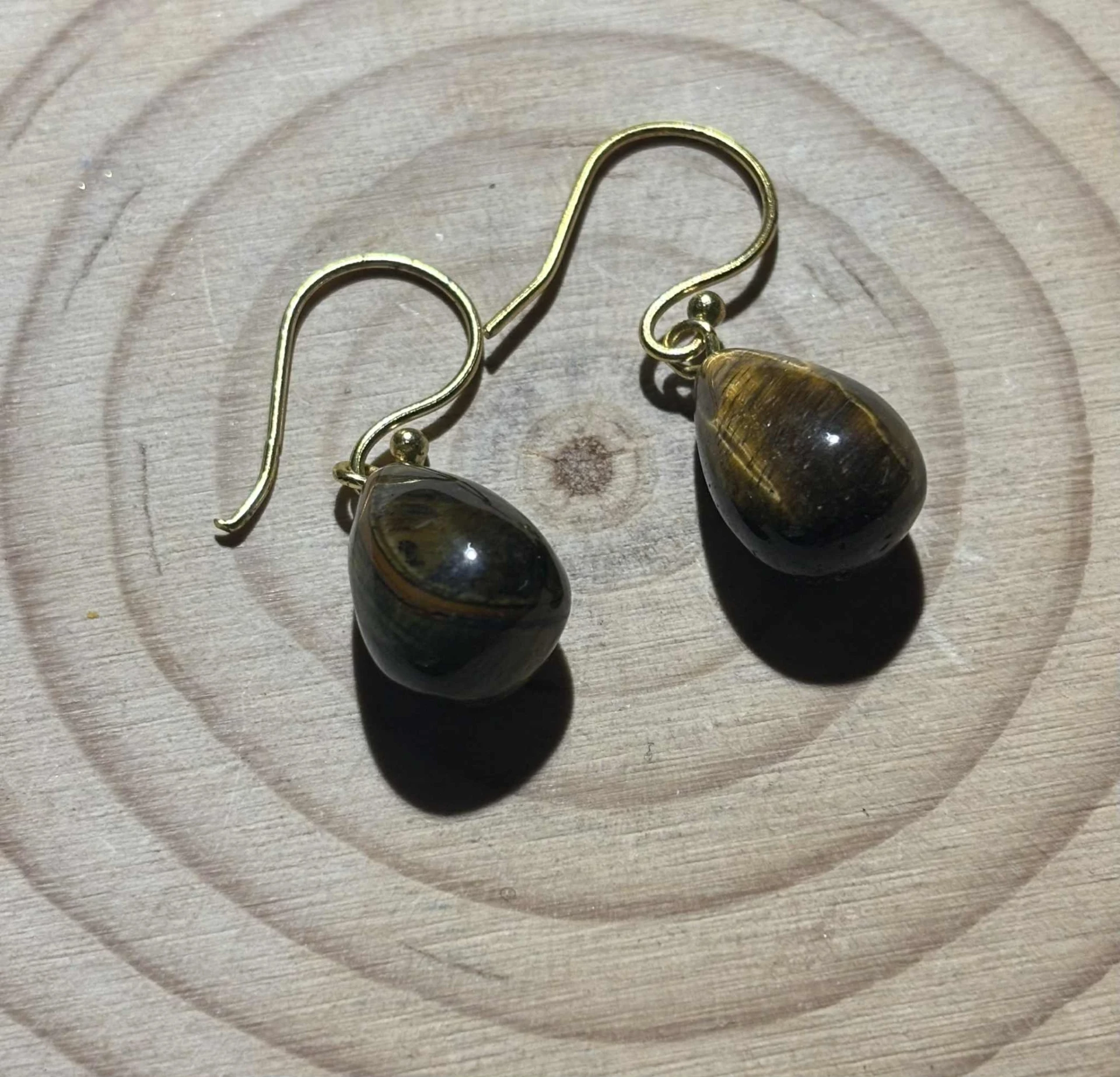 Boucle d'oreille Œil de tigre