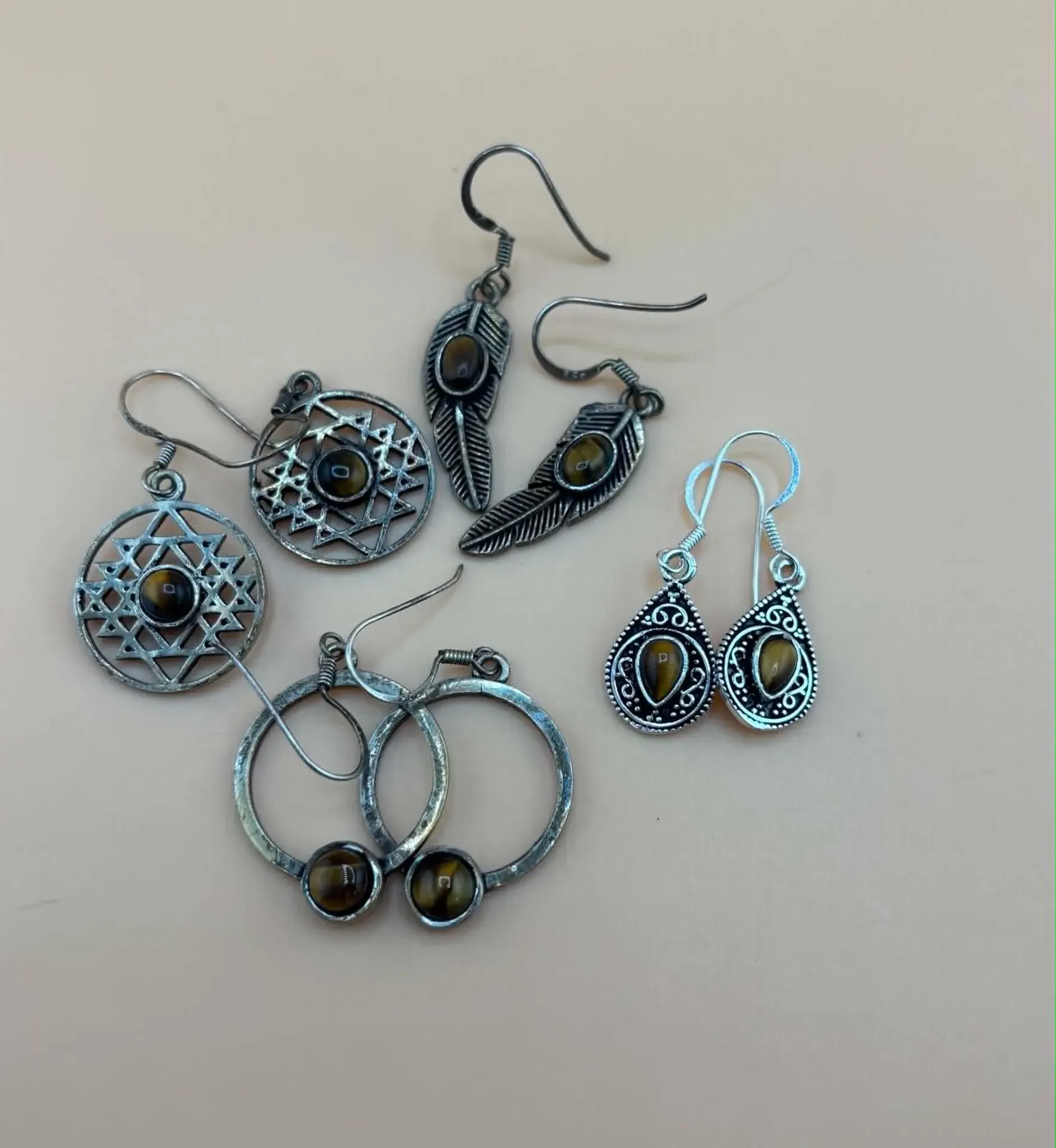 Boucles d'oreilles Œil de tigre