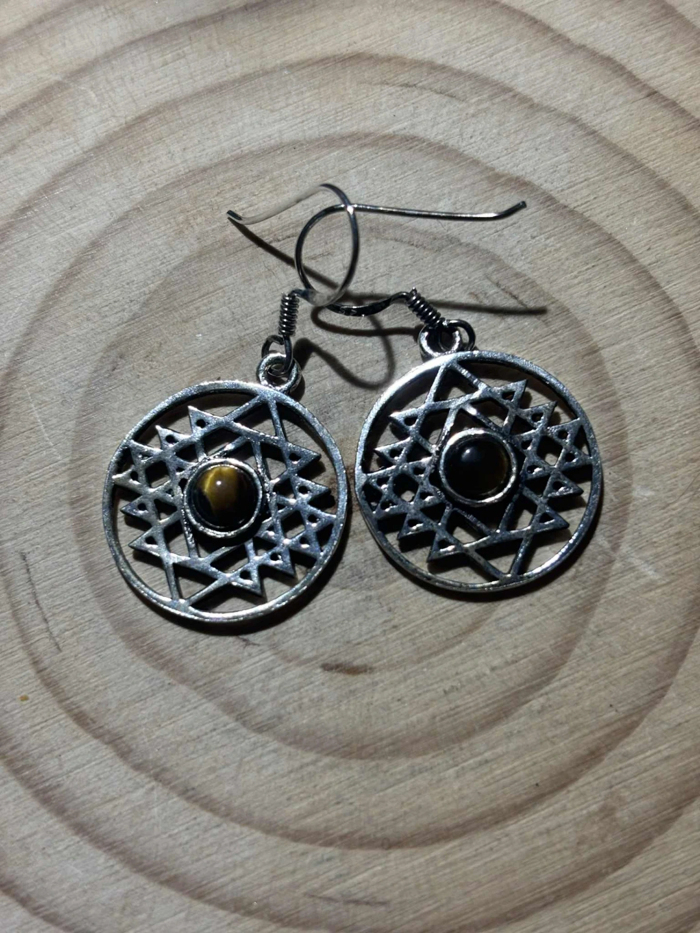 Boucle d'oreille Œil de tigre