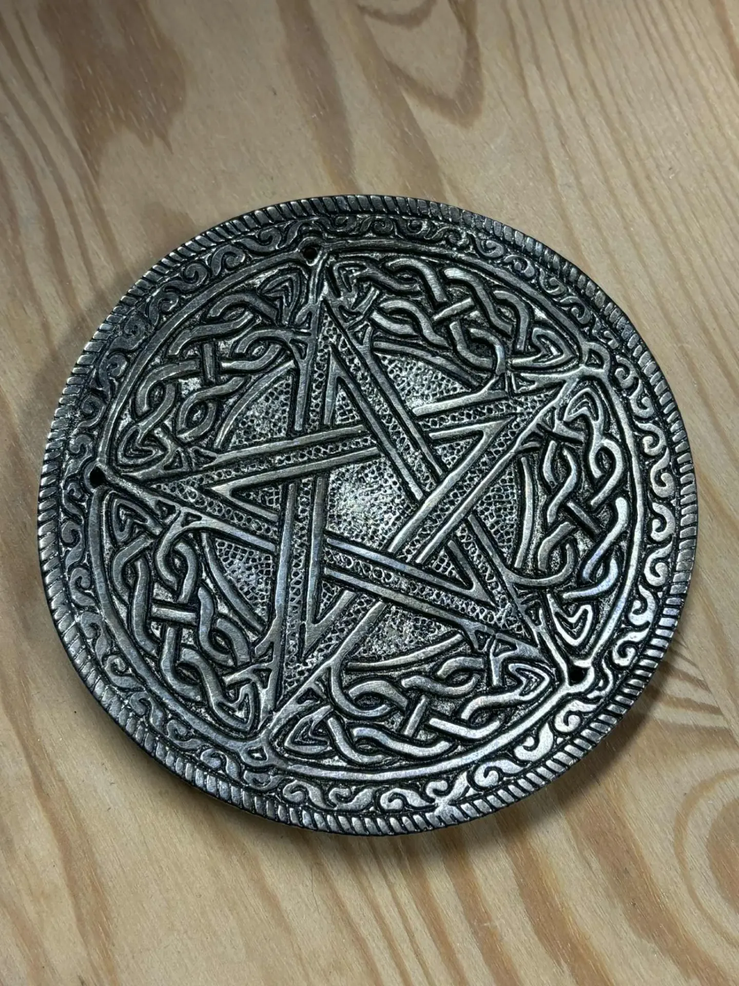 Porte encens pentacle en métal