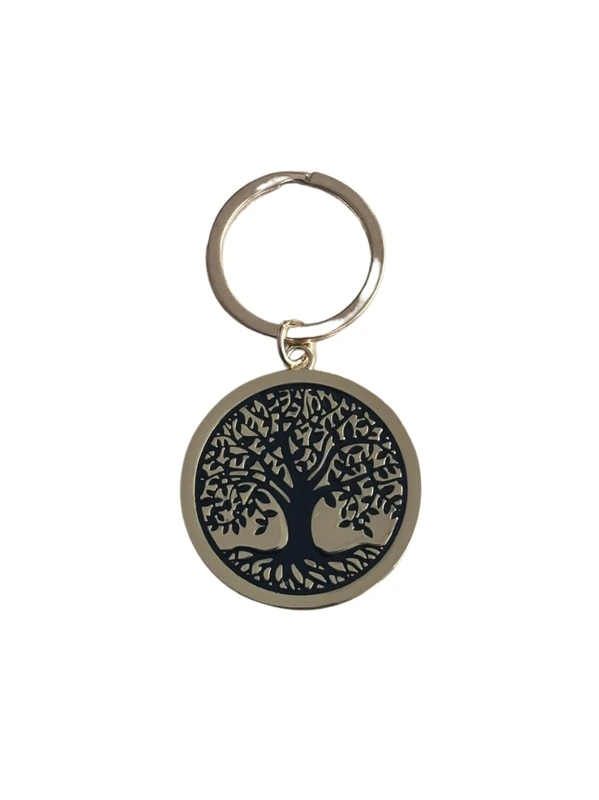 Porte-clés Arbre de vie métal doré