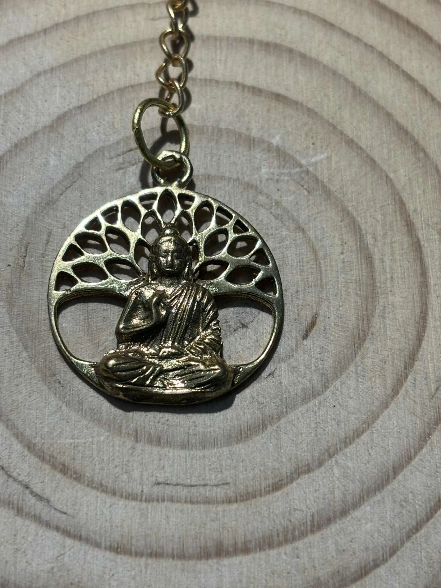 Porte-clés Arbre de vie Bouddha métal