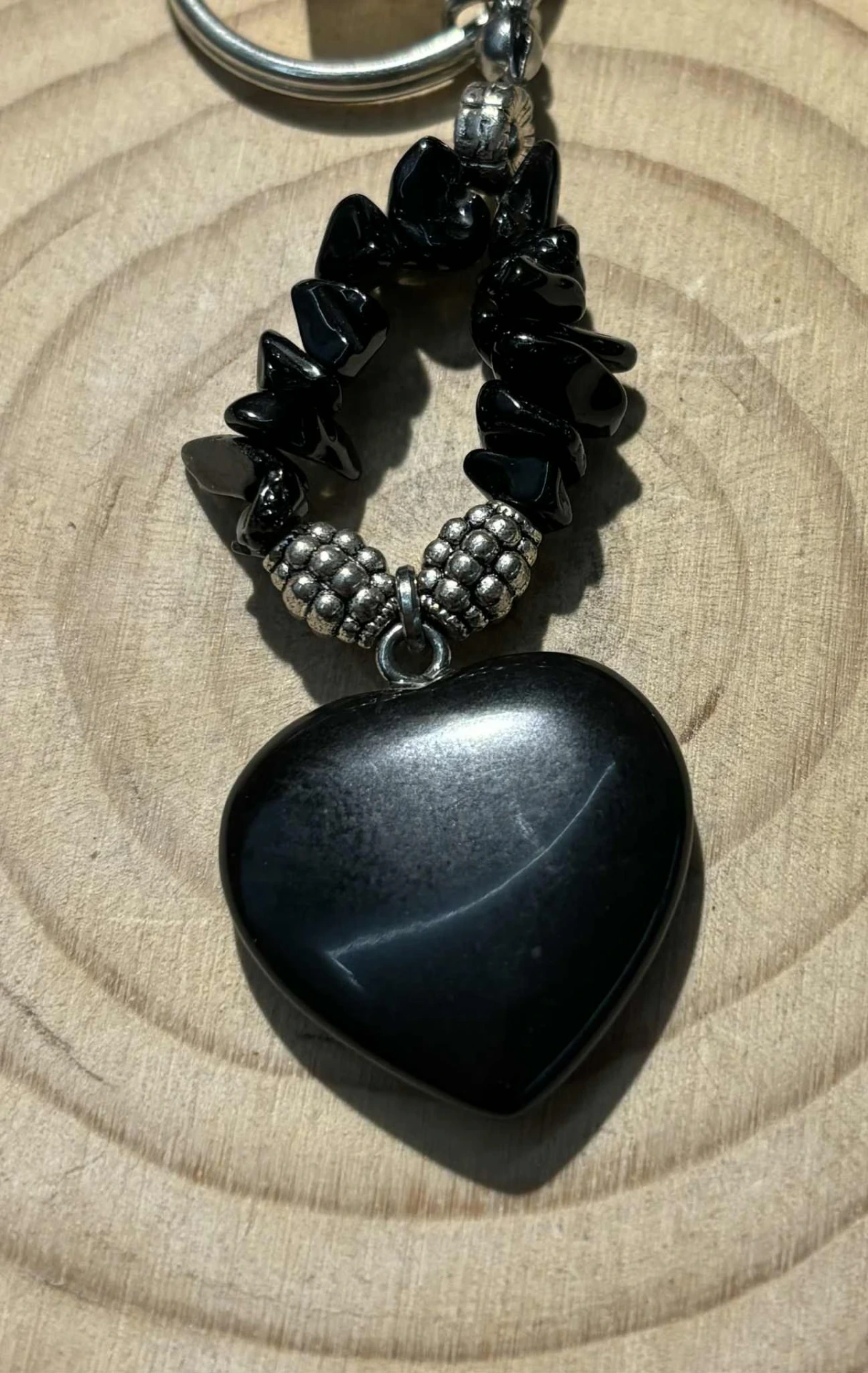 Porte-clés Onyx cœur