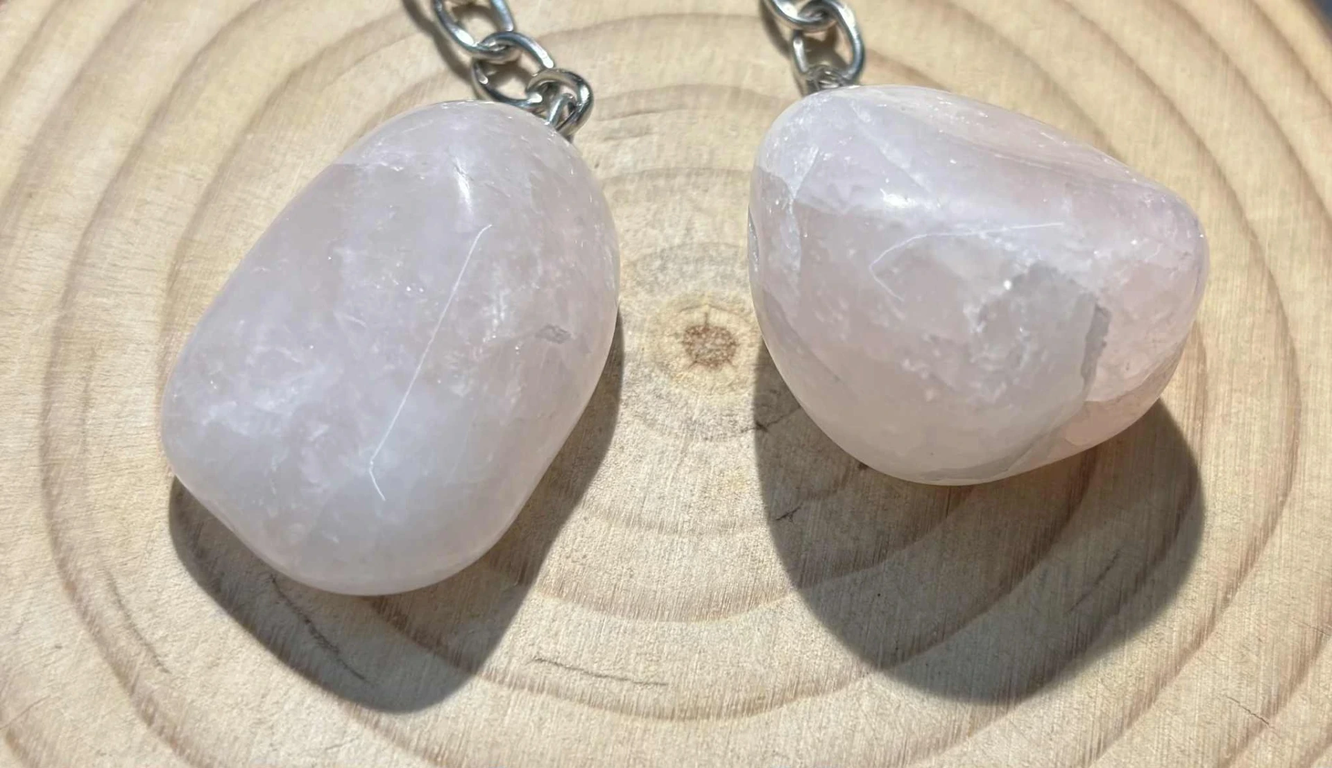 Porte-Clés quartz rose