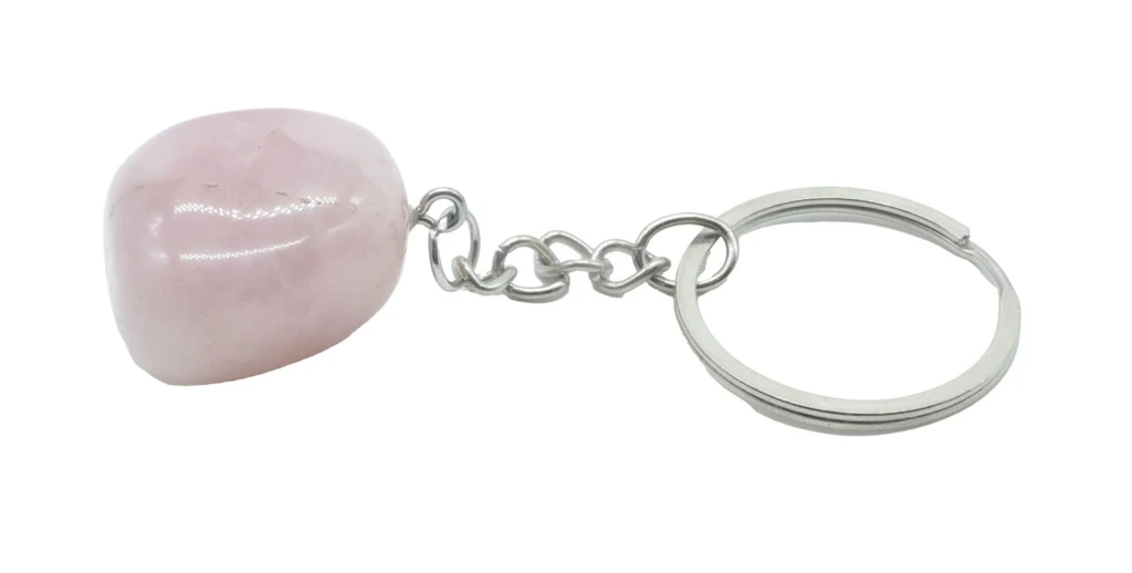Porte-clés Quartz Rose roulée