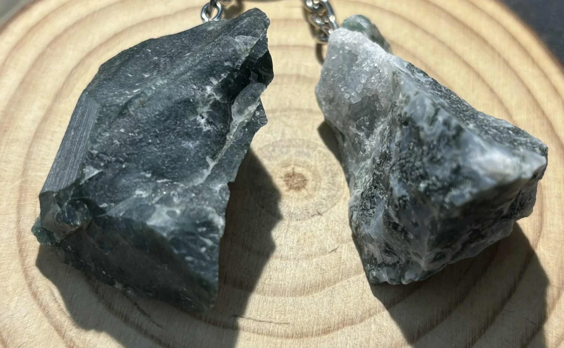 Porte-clés Agate Mousse brute