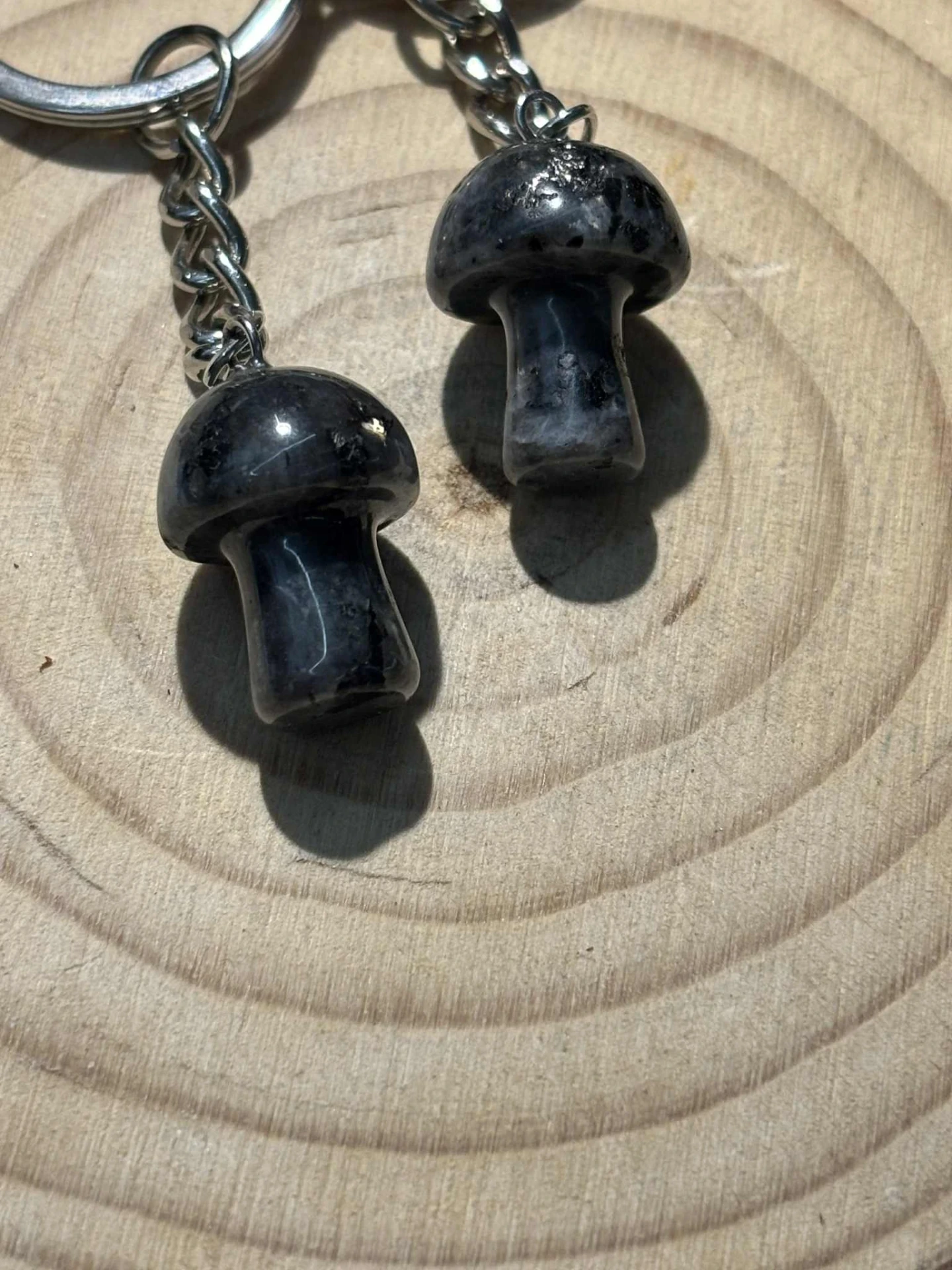 Porte-clés Labradorite champignon