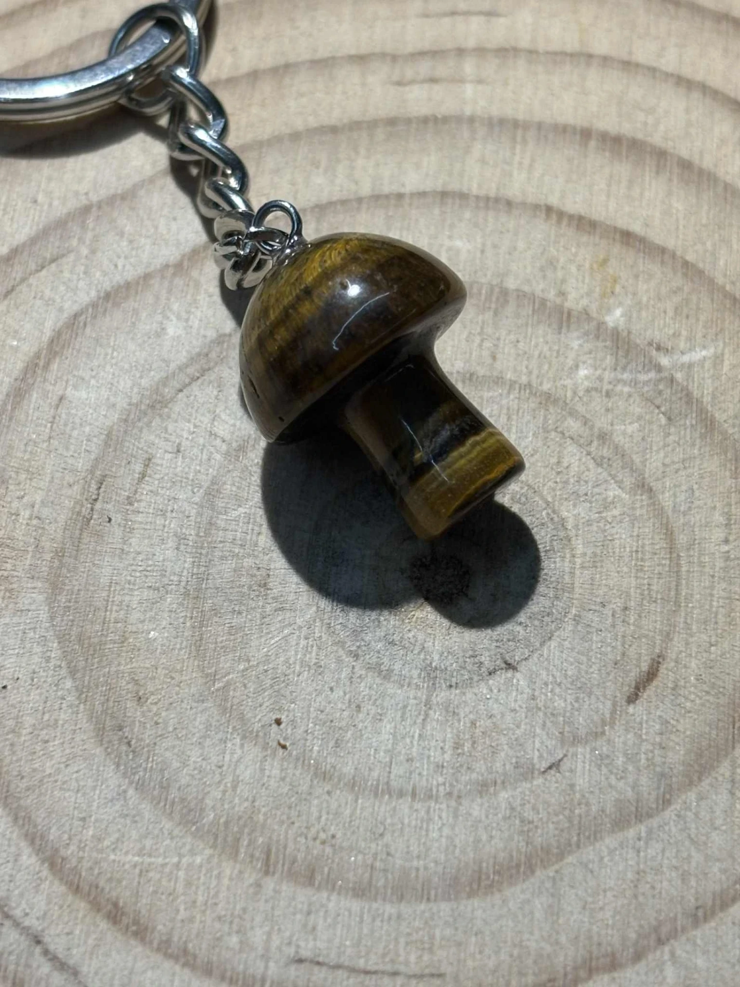 Porte-clés Œil de tigre champignon