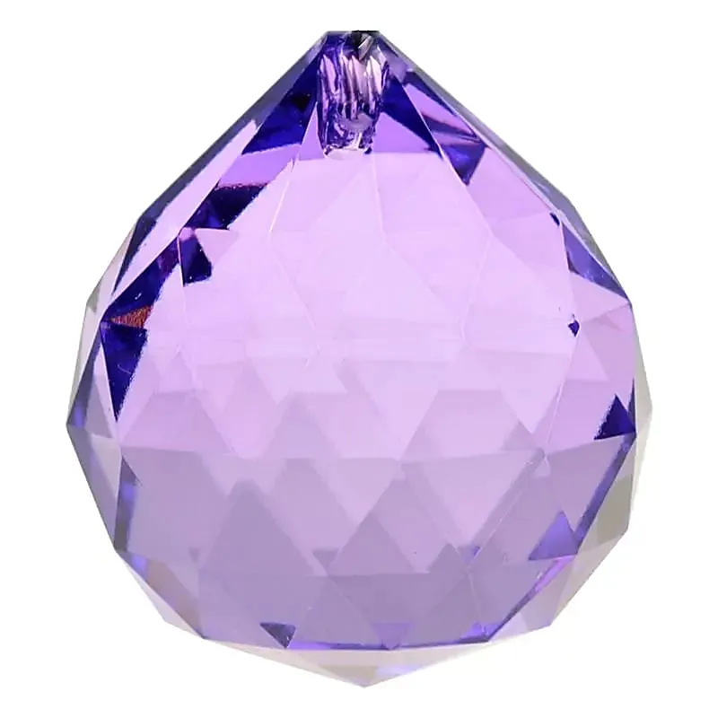 Cristal Feng Shui arc en ciel Sphère - violet L