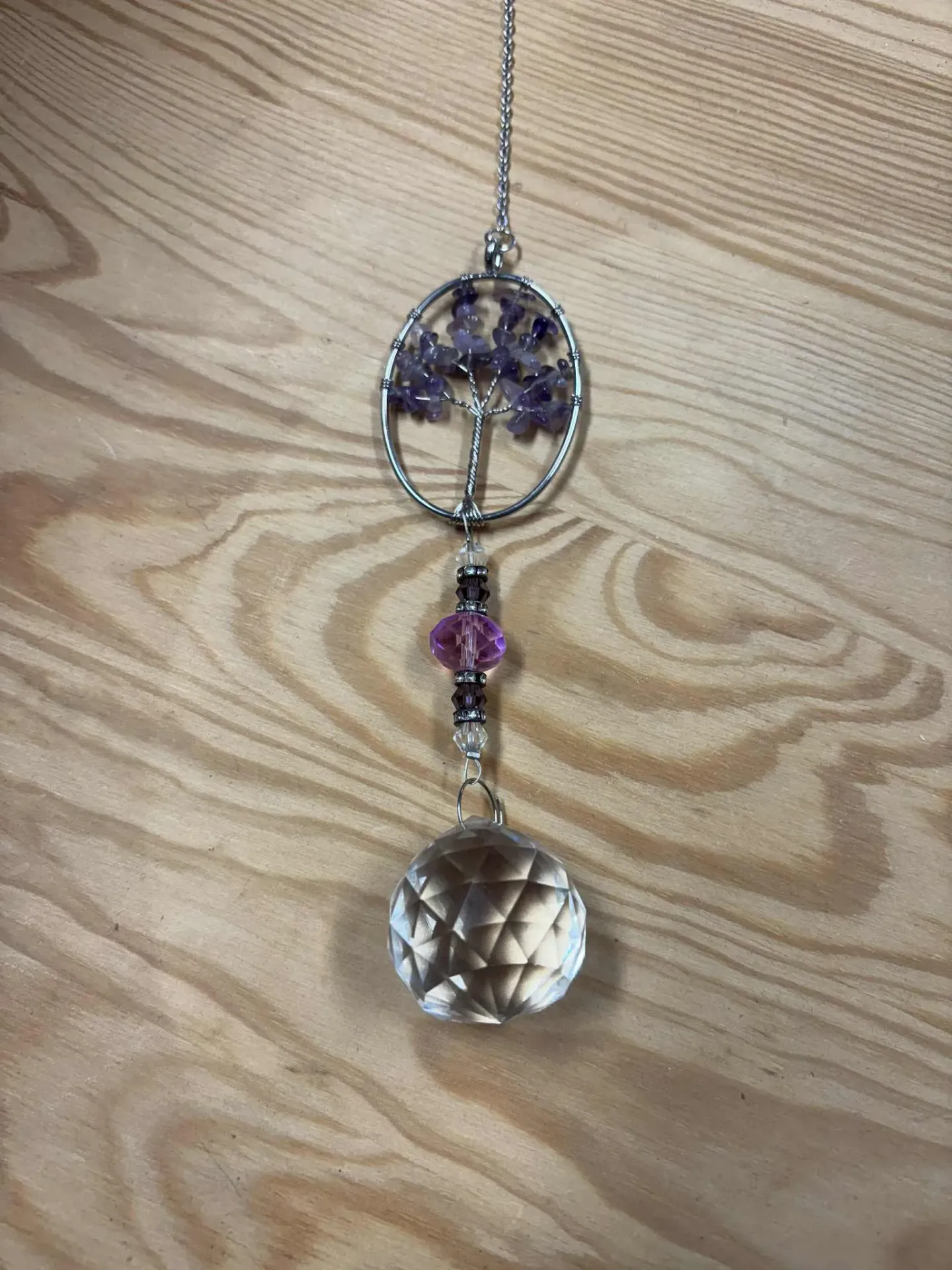 Mobile arbre de vie améthyste cristal