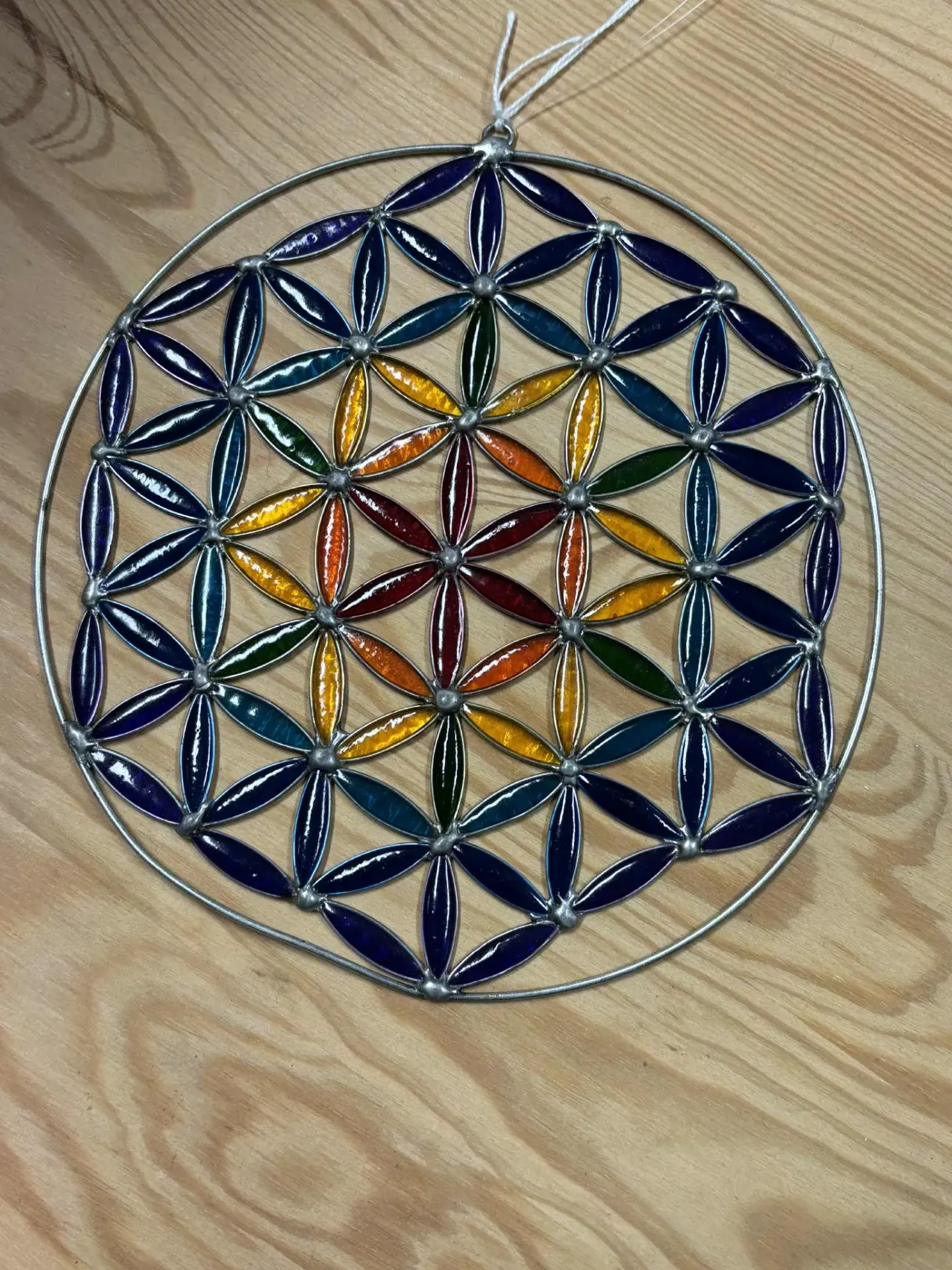 Fleur de vie chakras vitraux/émaux