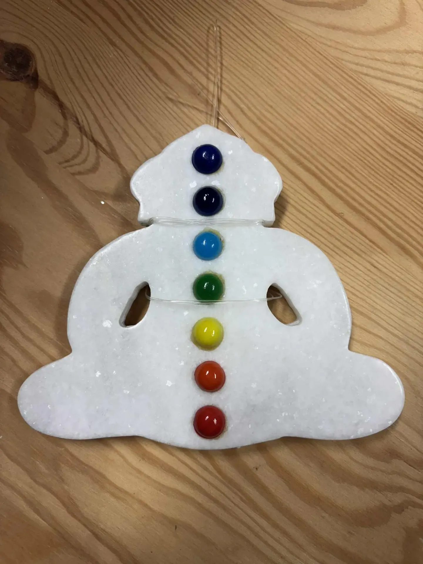 Bouddha & chakras en marbre