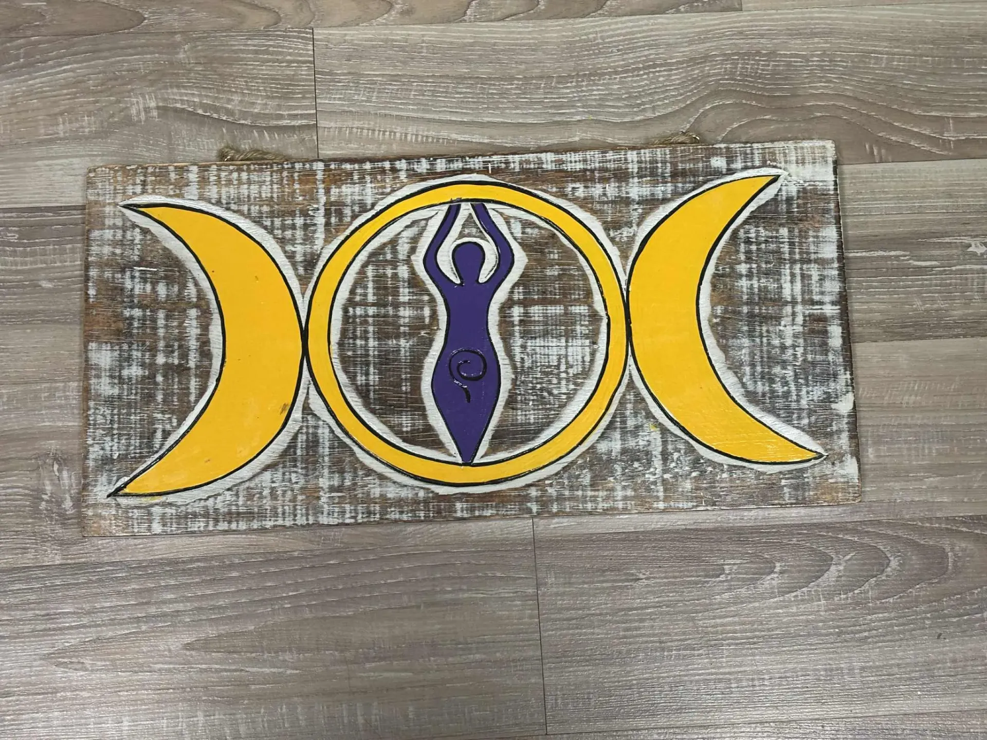 Panneau triple lune & déesse