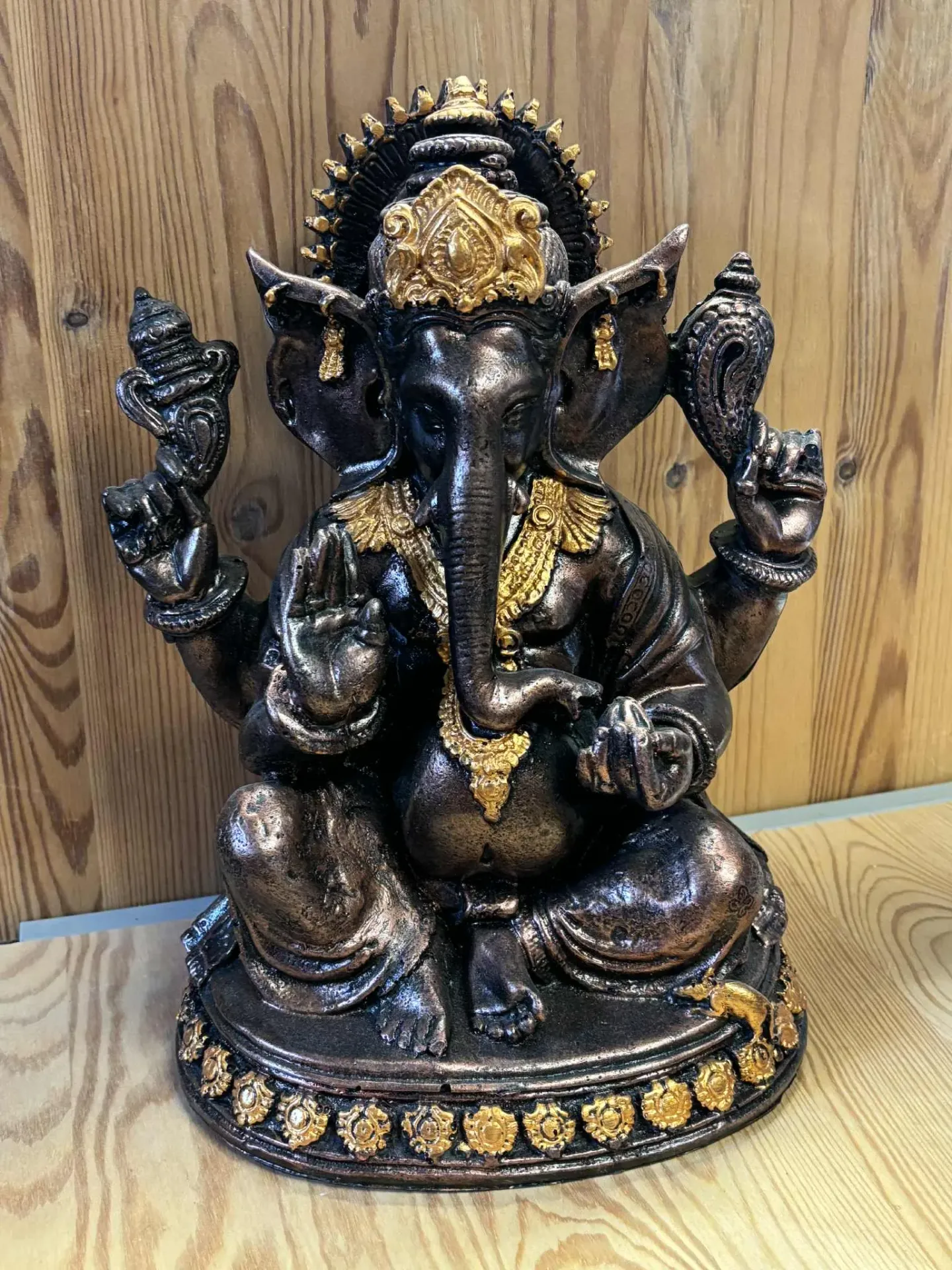 Ganesh résine couleur bronze